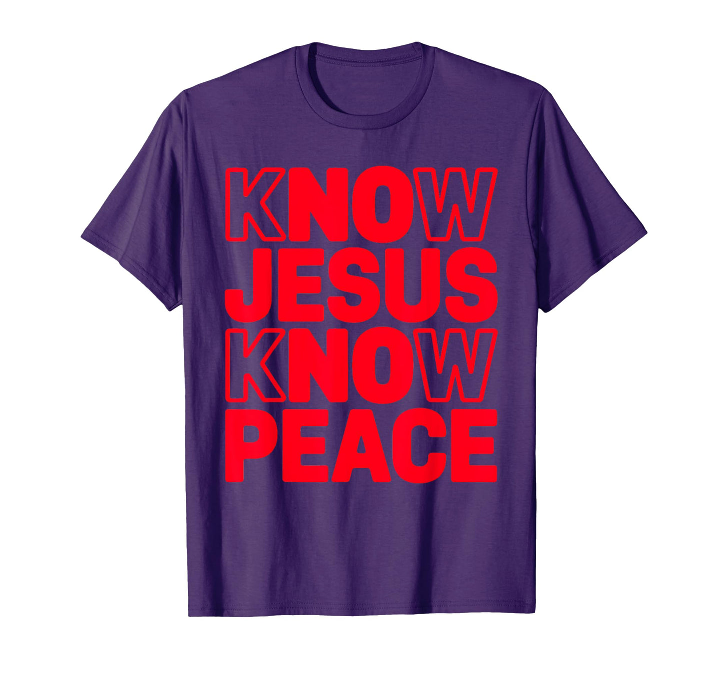 Know Jesus Know Peace Religion God Church Christian Pun T-Shirt