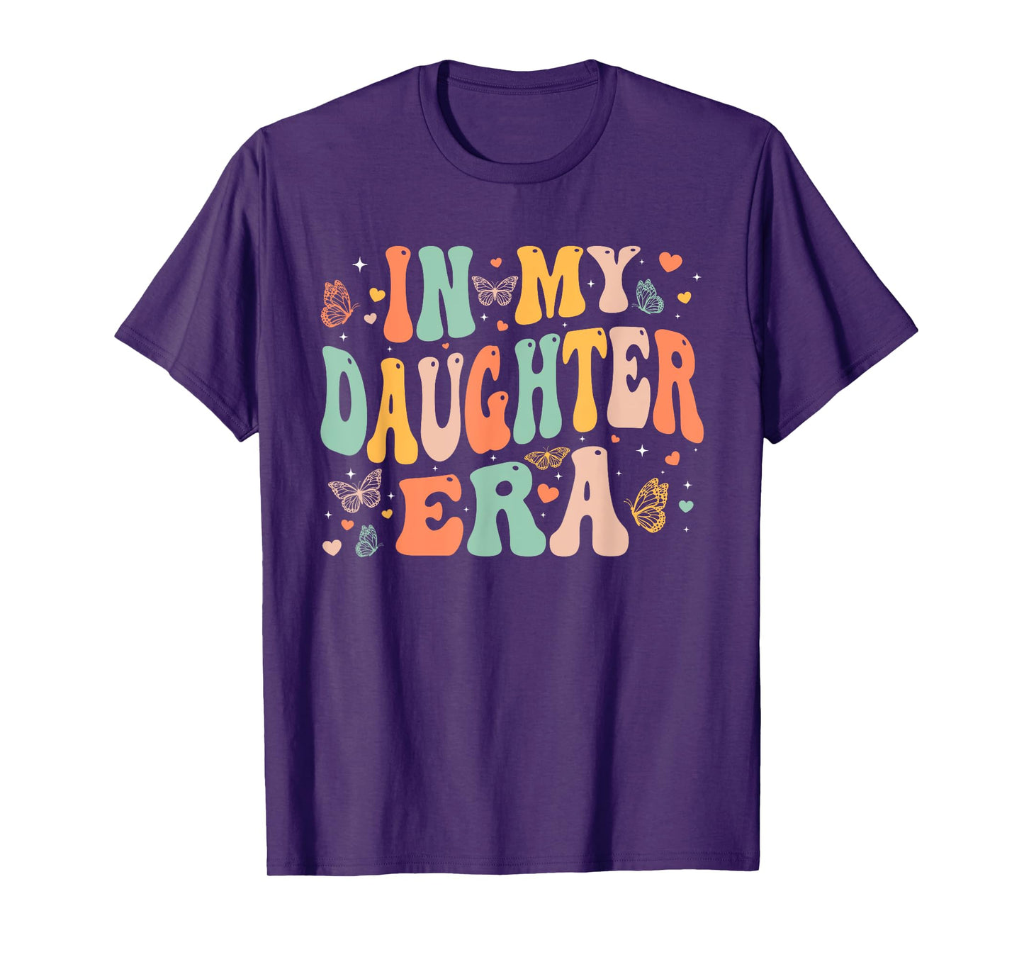 Retro Groovy In My Daughter Era Mother's Day Kids Girls T-Shirt
