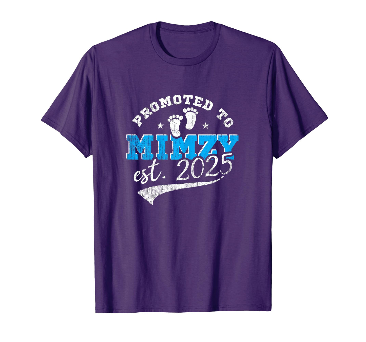 Promoted To Mimzy Est 2025 Proud New Grandma Vintage T-Shirt