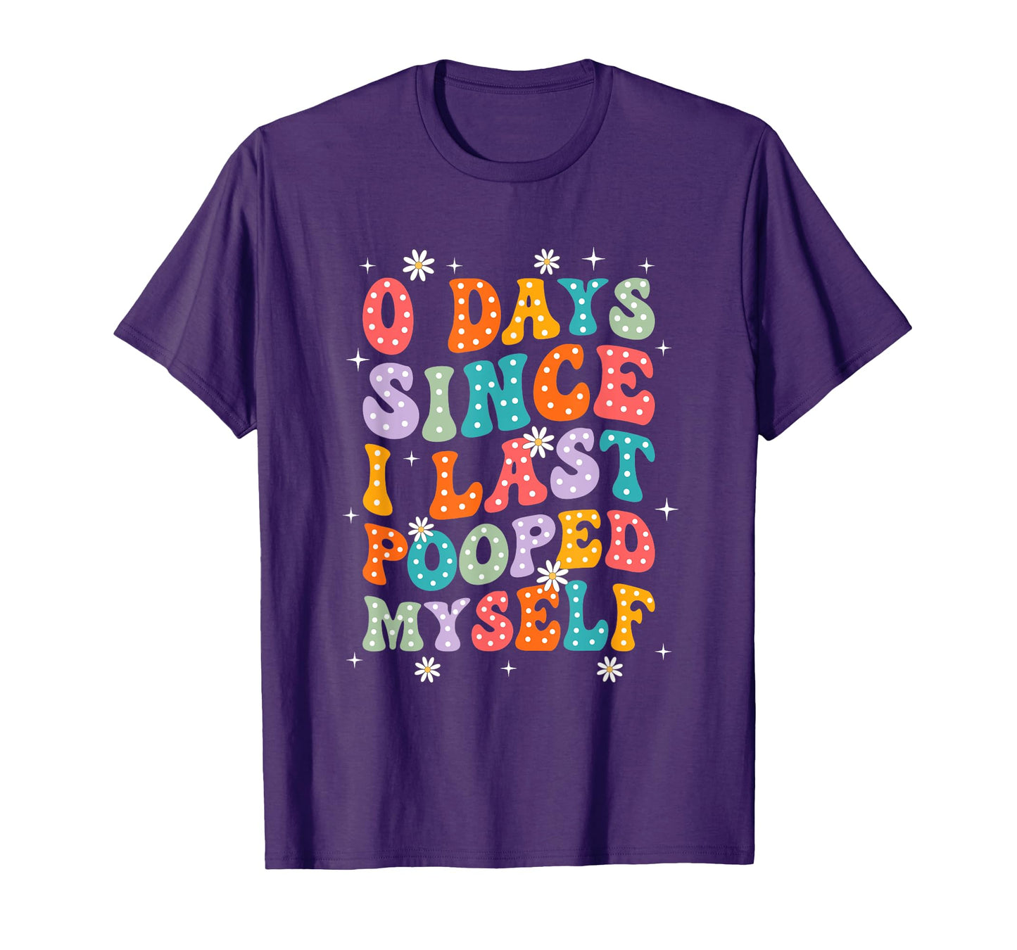 0 Days Since I Last Pooped Myself Funny Adult Humor Meme T-Shirt