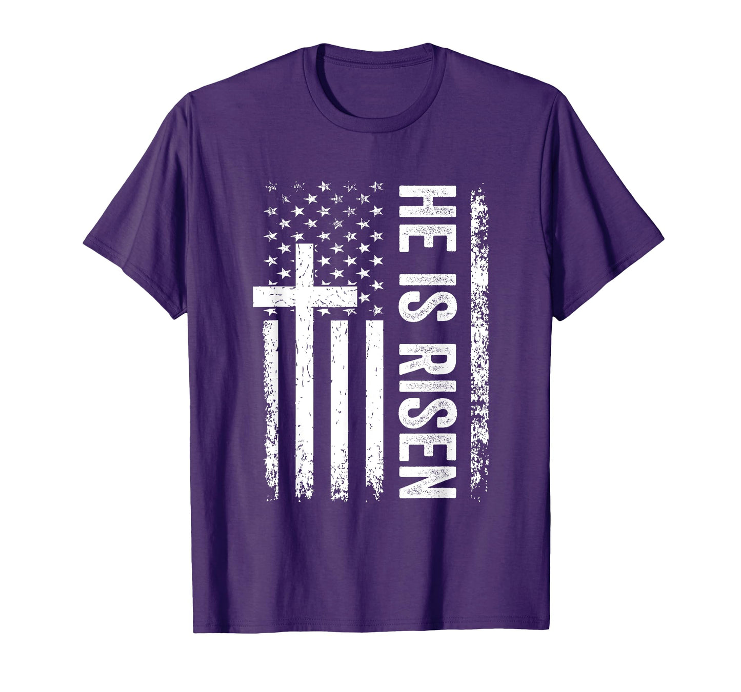 He Is Risen Christian Faith Religious Jesus Cross T-Shirt