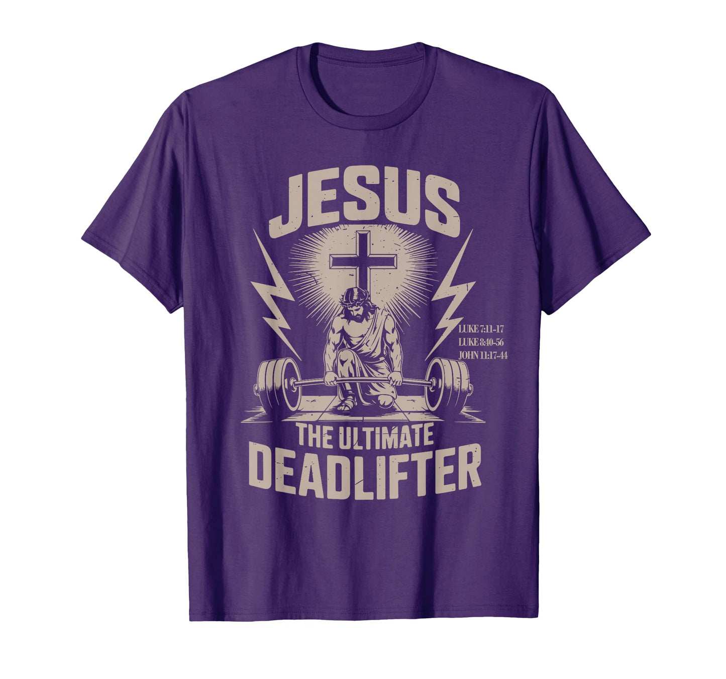 Jesus The Ultimate Deadlifter Muscle Kid Funny Christian Gym T-Shirt