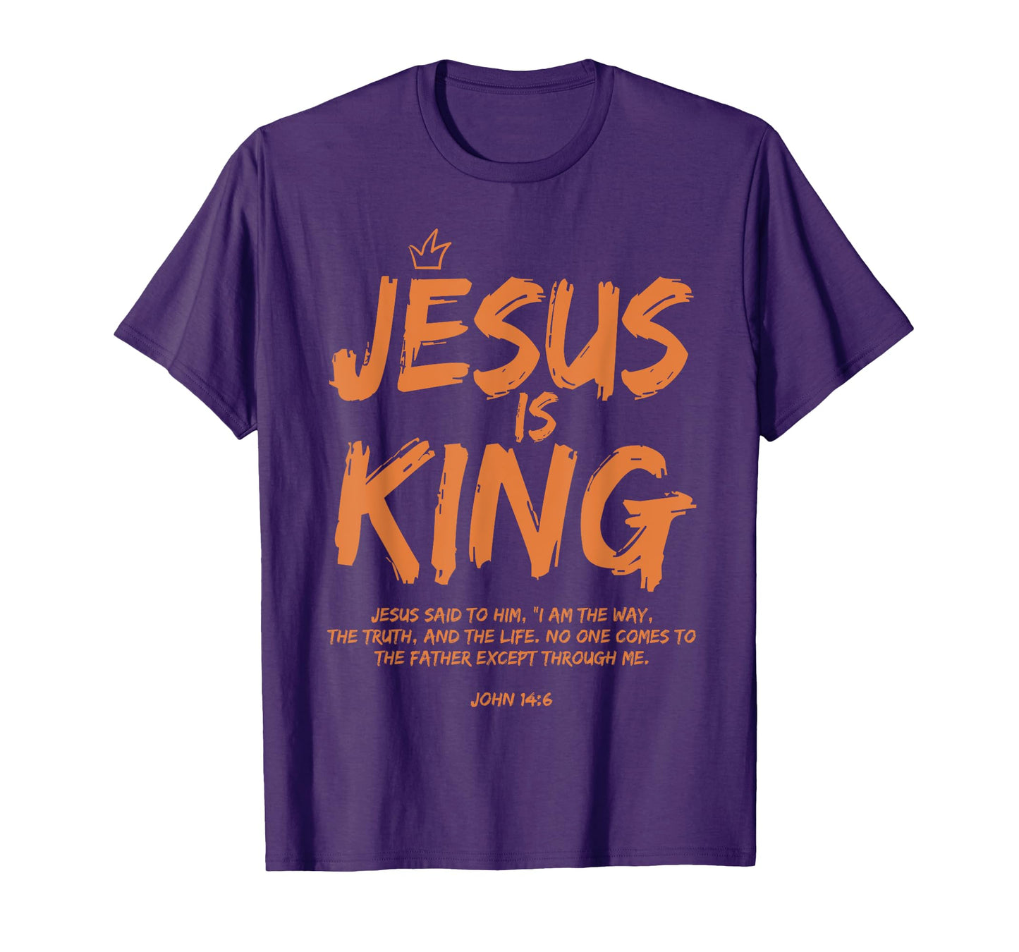 Jesus Is King Christian Cross God Faith Bible Religious T-Shirt