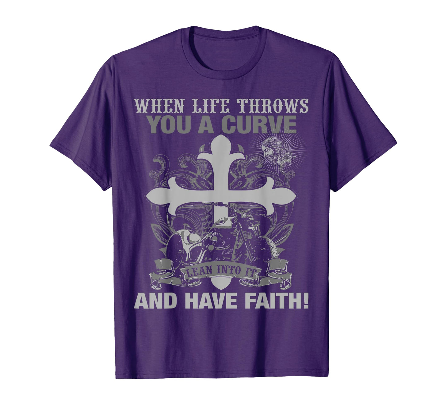 Christian Biker T Shirt Have Faith Motorcycle Design T-Shirt