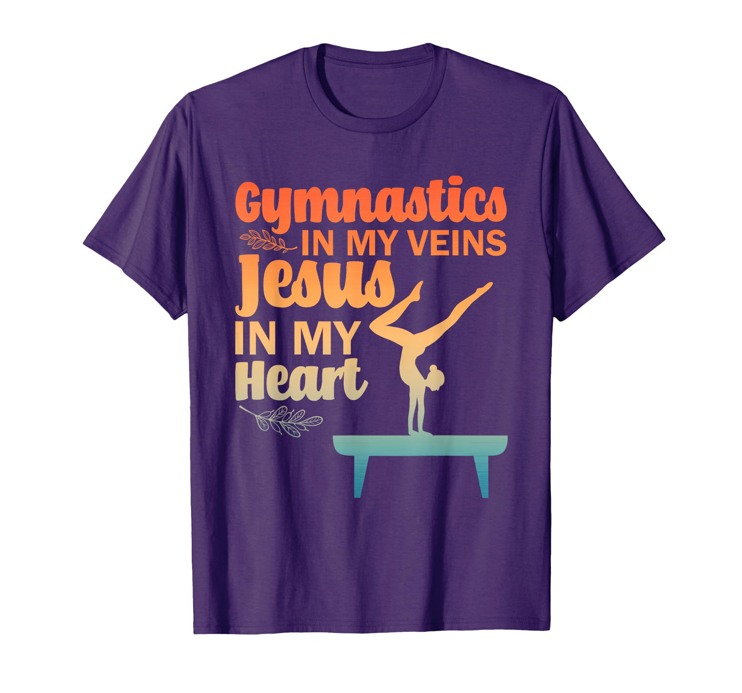 Funny Gymnastics Design For Men Women Gymnast Jesus Lovers T-Shirt