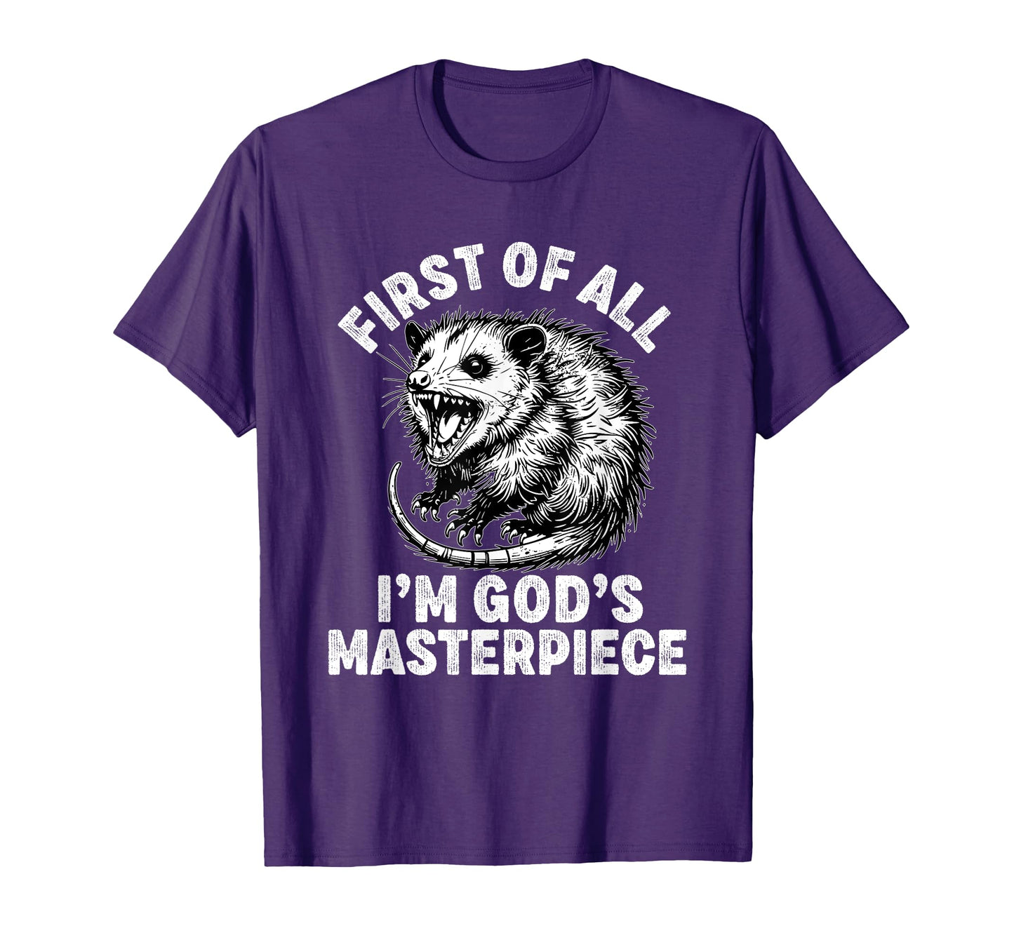 first of all i'm god's masterpiece raccoon T-Shirt