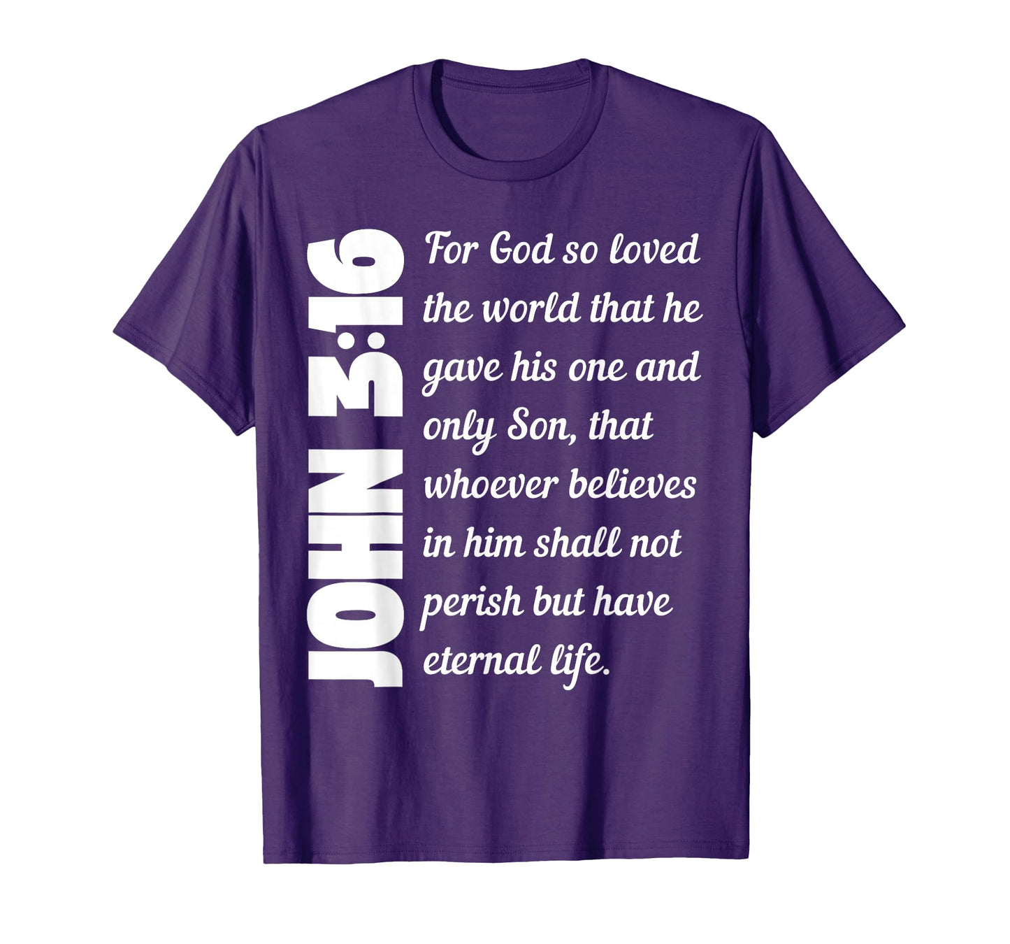 John 3:16 Bible Verse Christian Faith T-Shirt