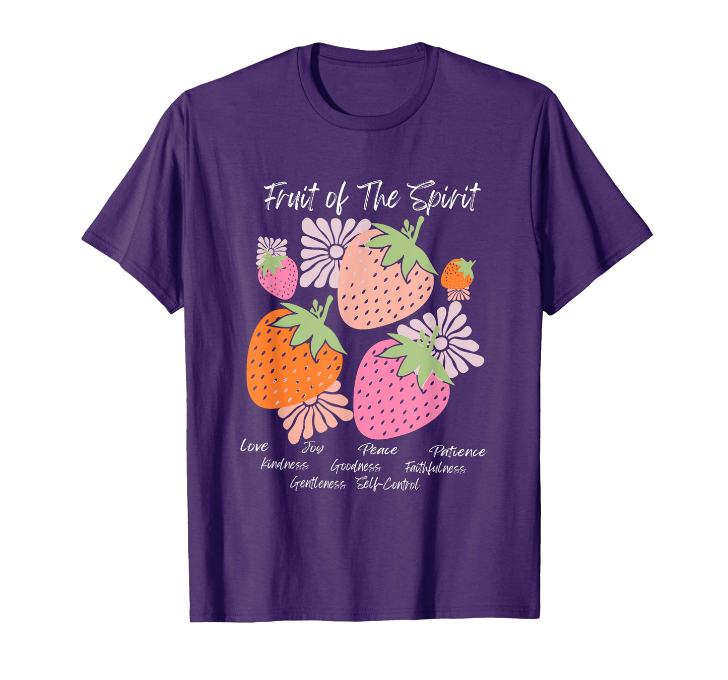 Bible Verse Floral Fruit Christian Fruit of the Spirit T-Shirt