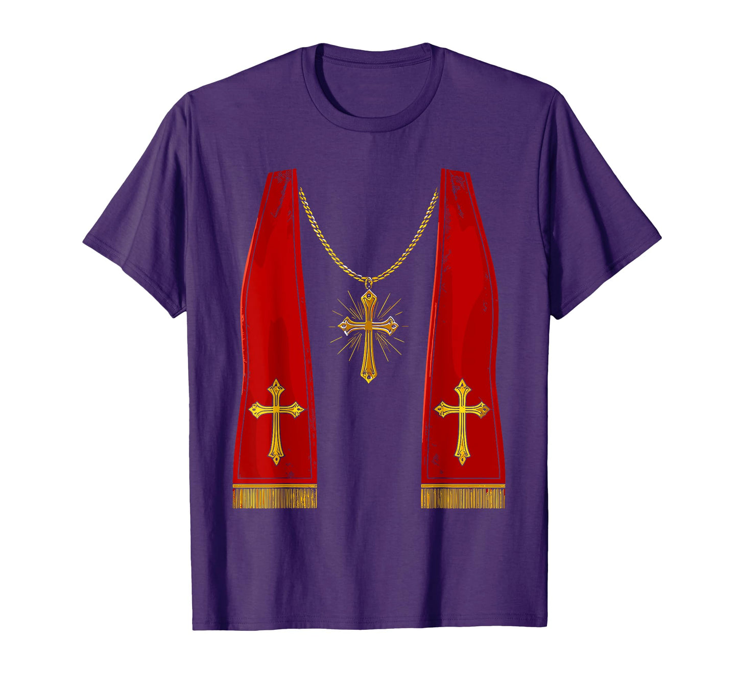 Pope Costume Shirt Lazy Priest Halloween Costume T-Shirt