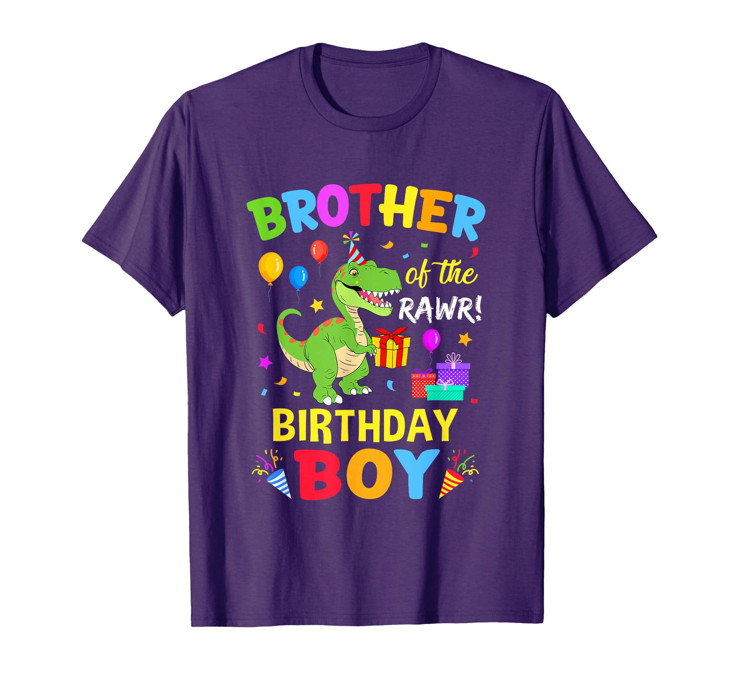Brother Of The Birthday Boy T-Rex Funny Dinosaur Boy Party T-Shirt