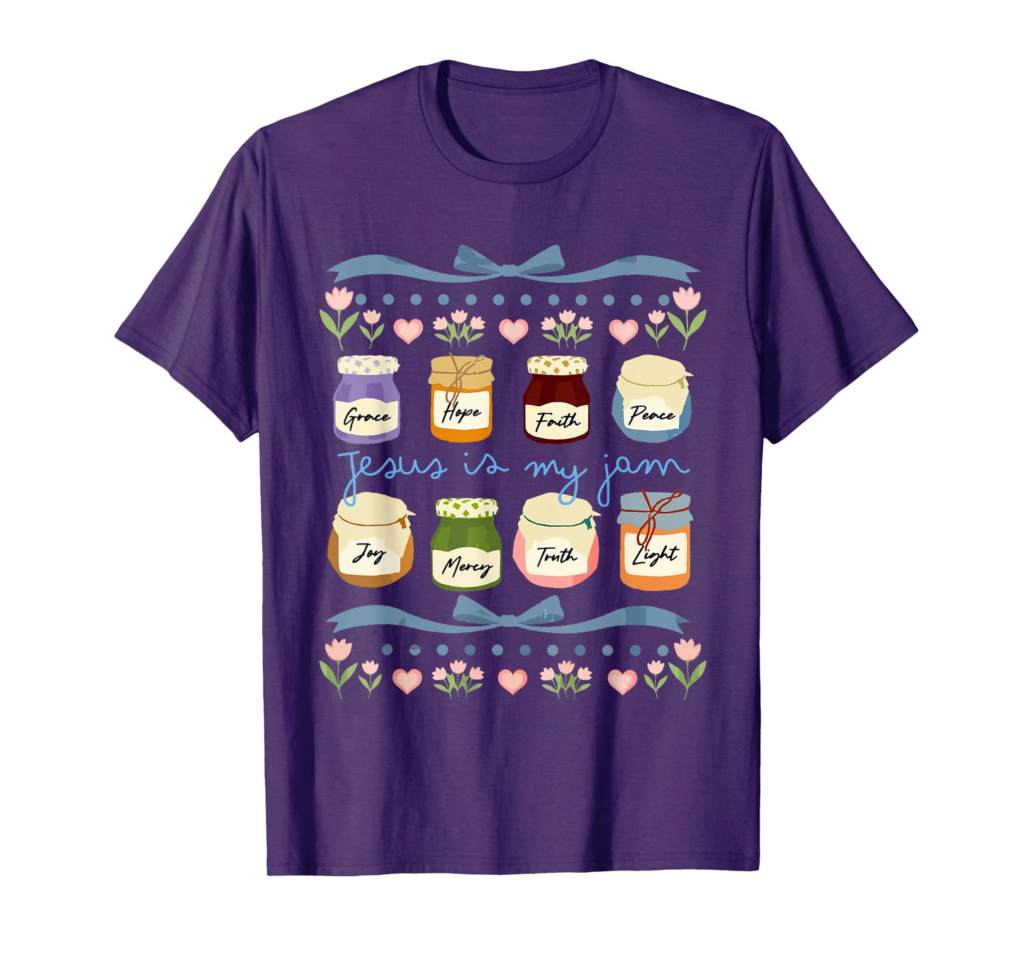 Jesus is My Jam and Im Here to Spread Christian Coquette Bow T-Shirt