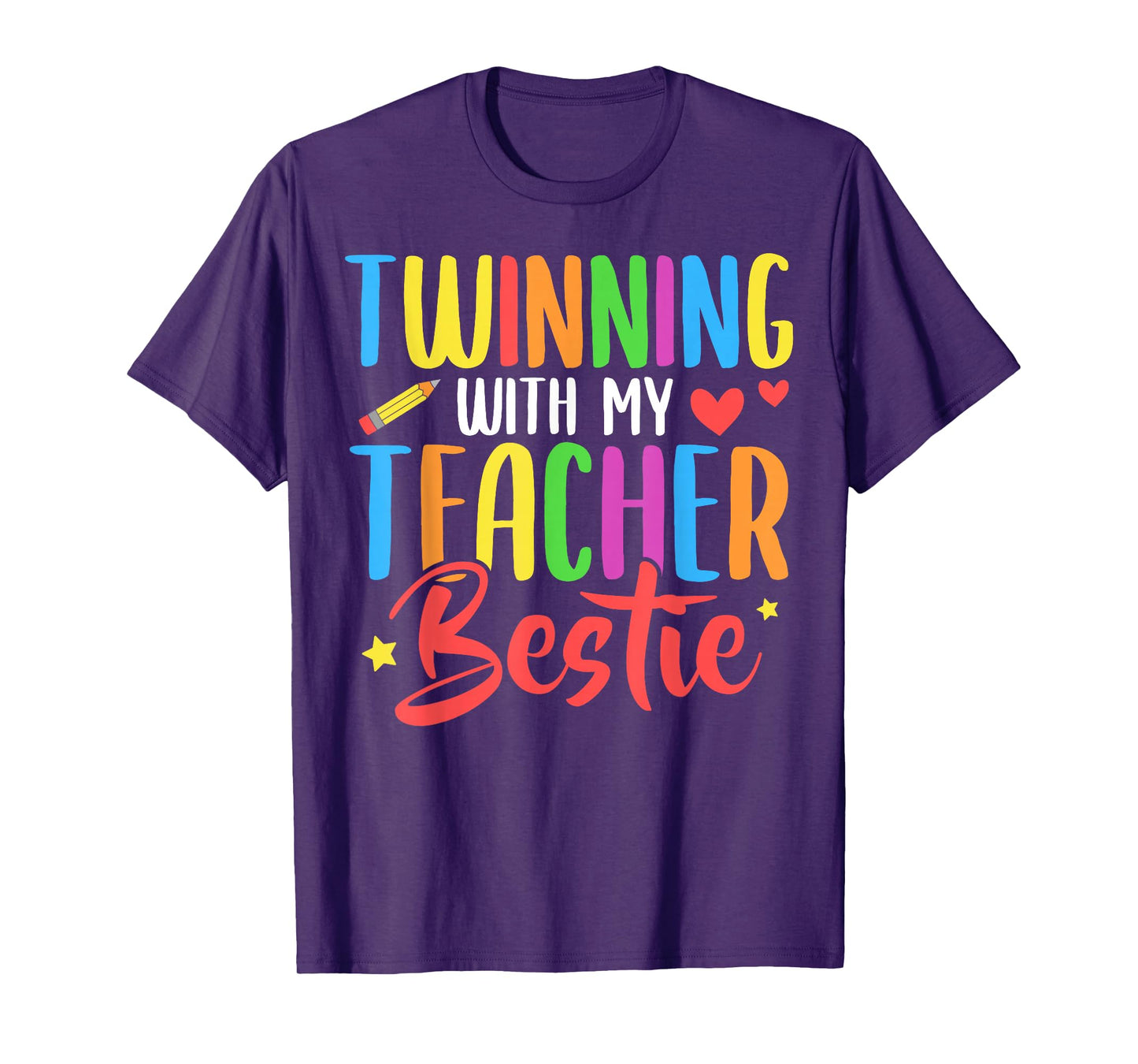 Twinning With My Teacher Bestie Twin Day Matching T-Shirt