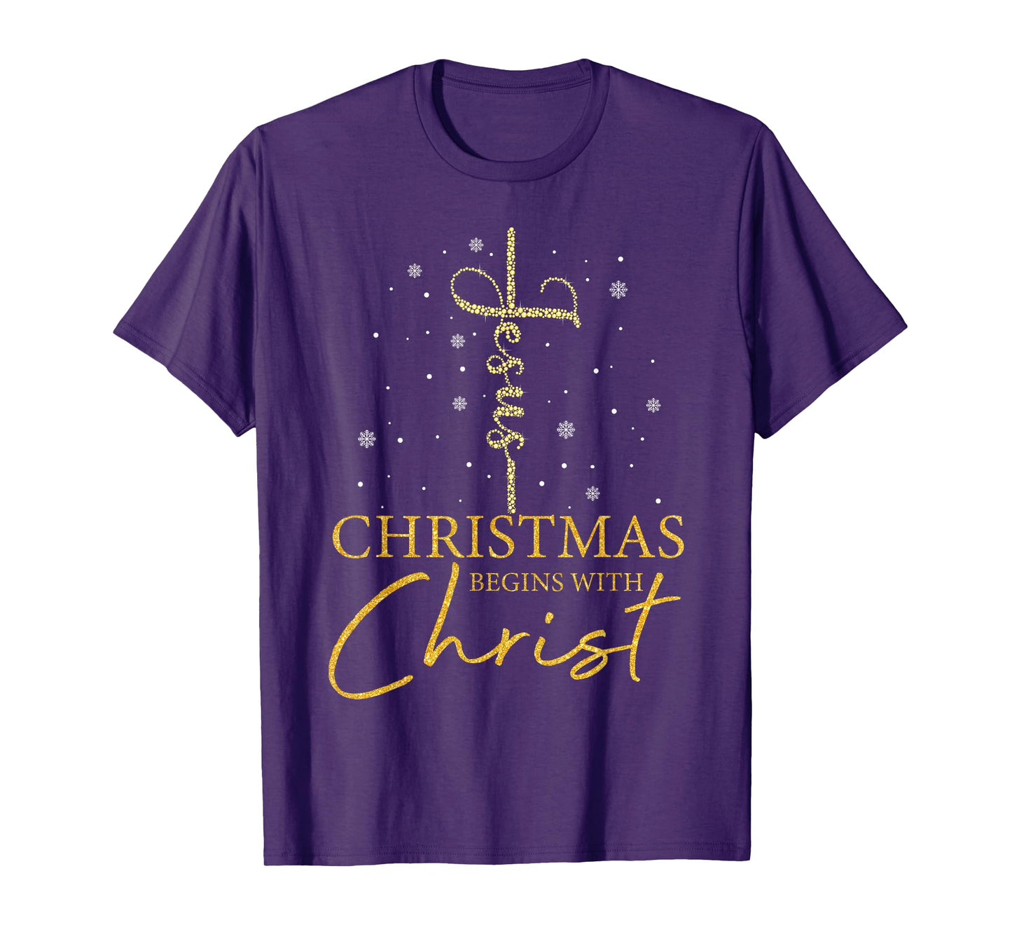 Christmas Begins With Christ Christian Jesus Xmas Pajamas T-Shirt