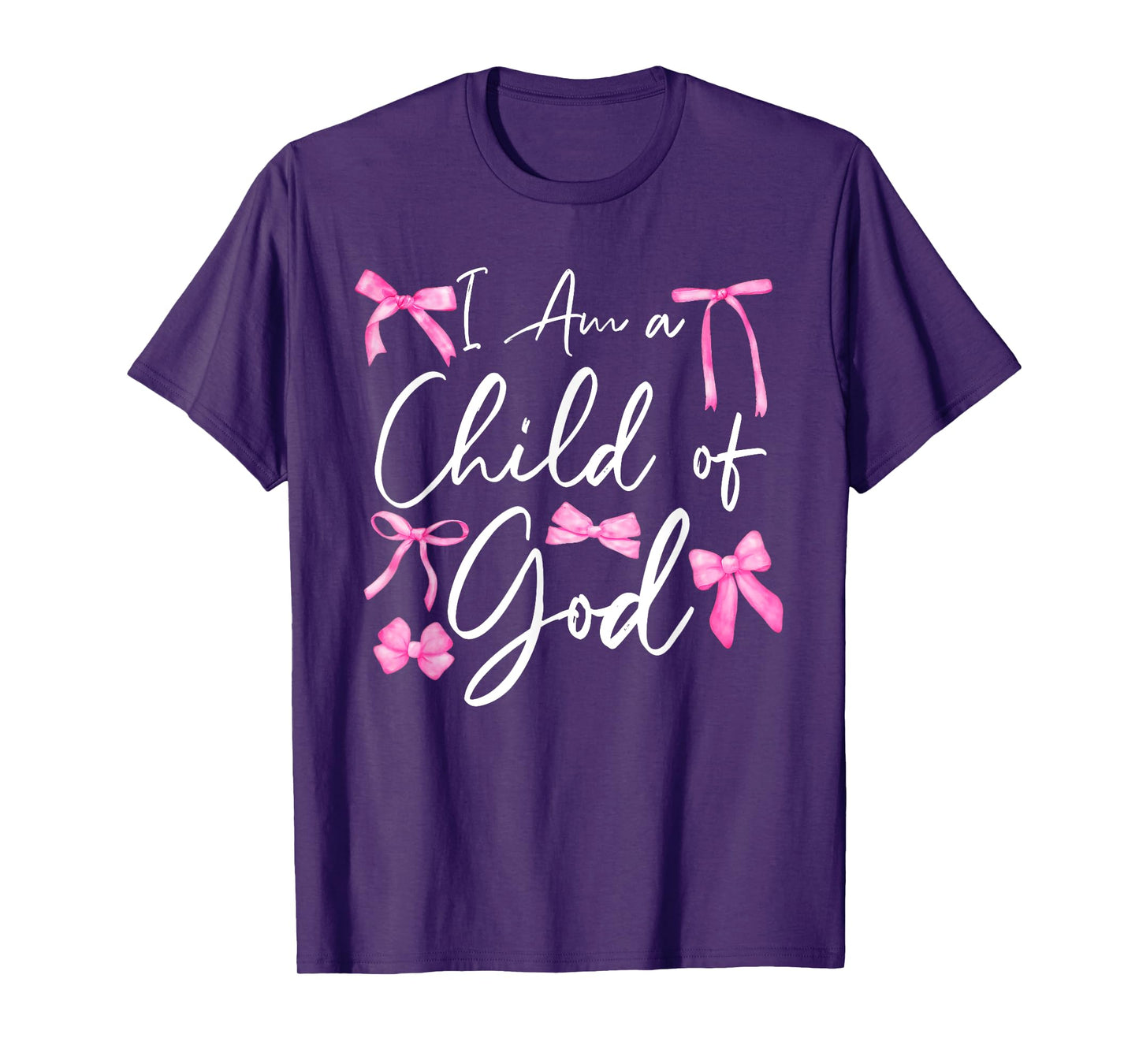 Cute Coquette Bow Christian Bible I Am a Child of God T-Shirt