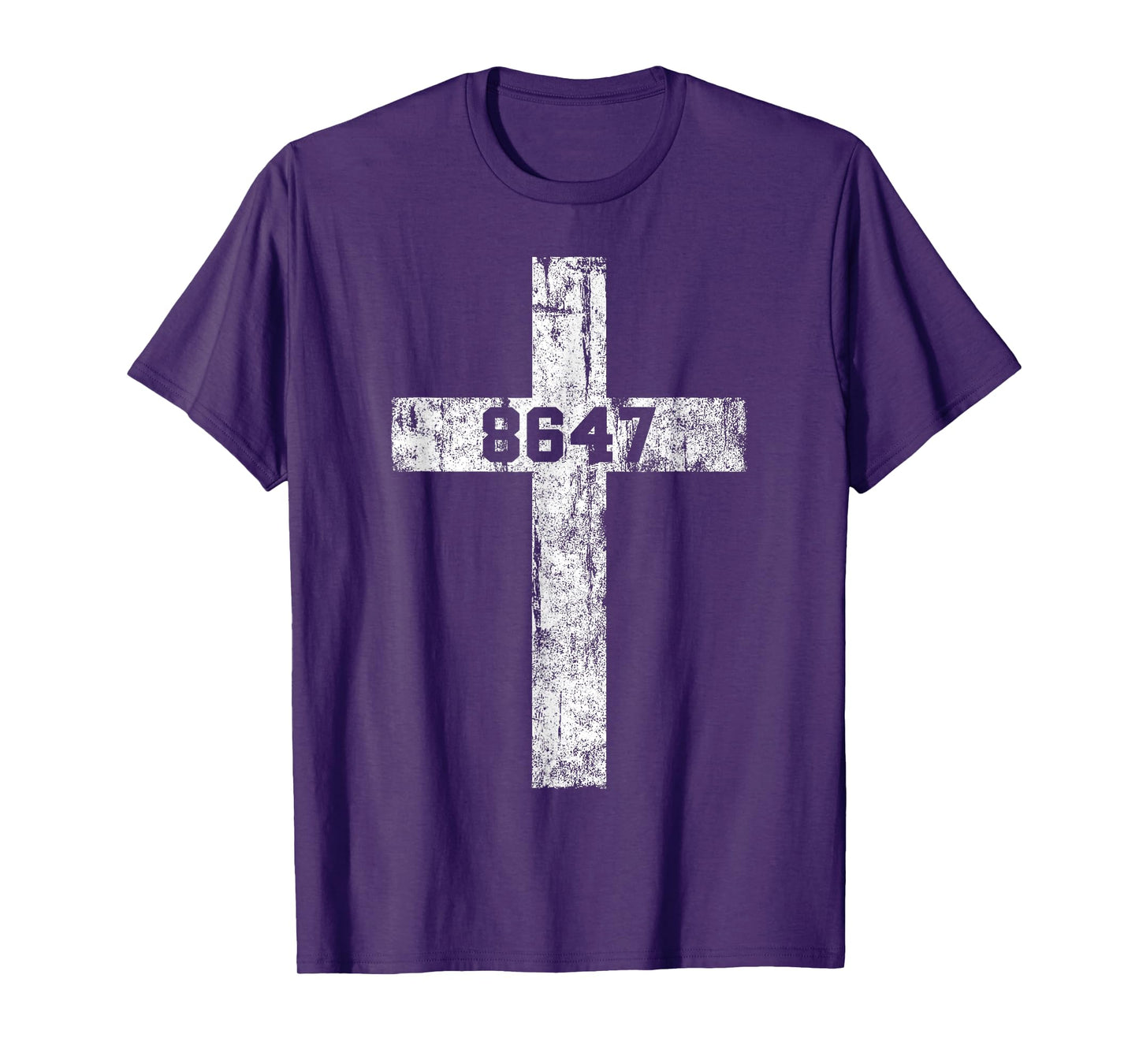 8647 Anti Trump Cross Christian Jesus 86 47 Retro Impeach 47 T-Shirt