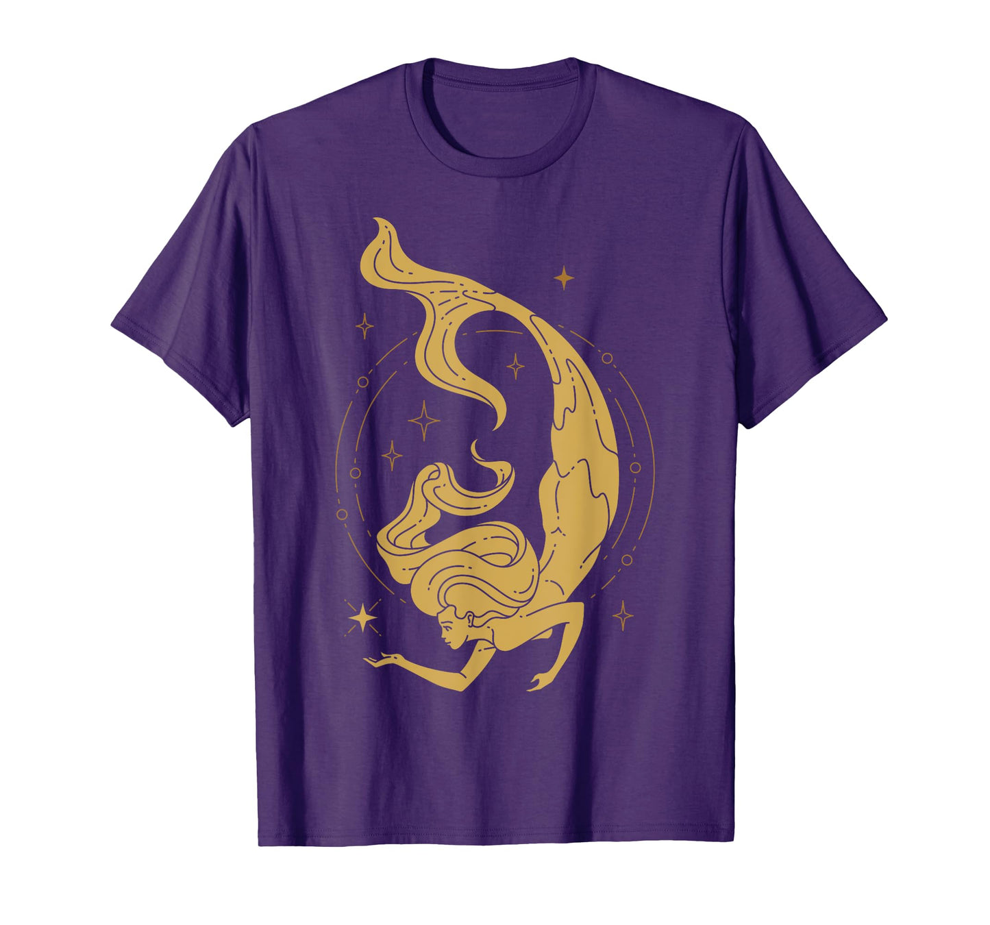 Fairy Tale Mermaid Tarot Cards Beautiful Mermaid Star Power T-Shirt