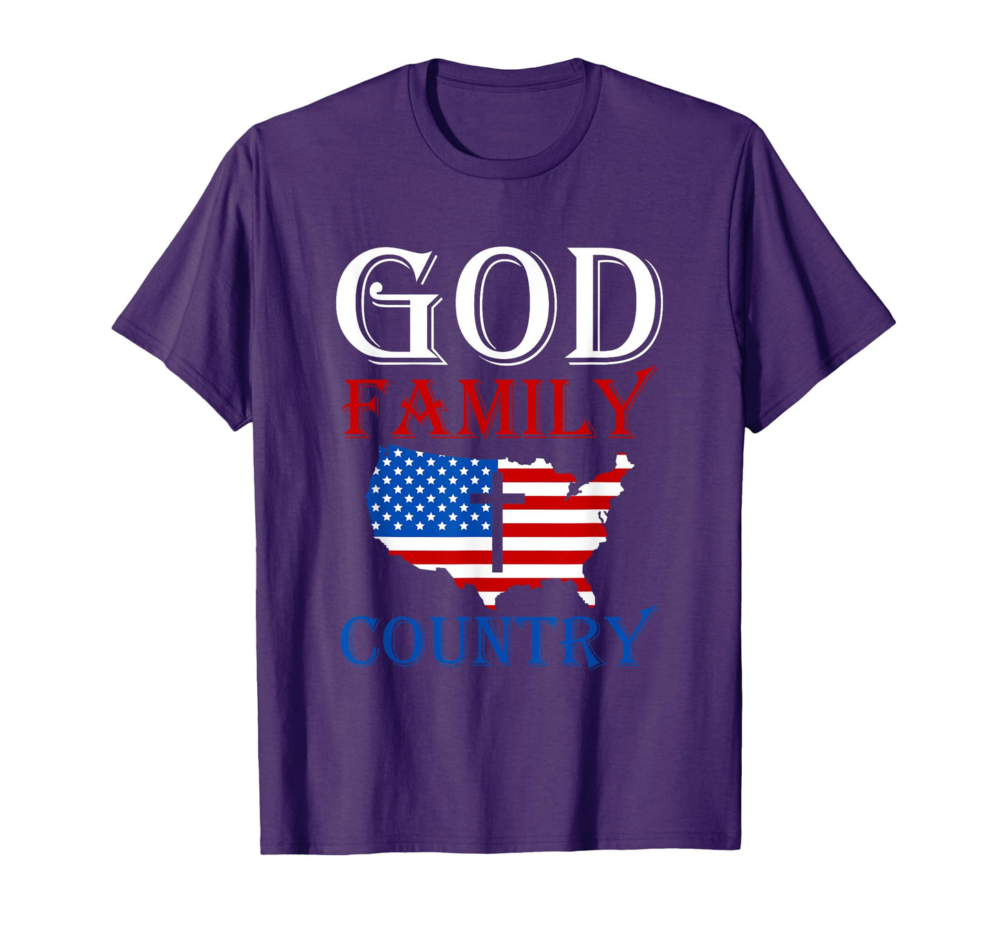 God Family Country Christian Gift USA Prayer T-Shirt