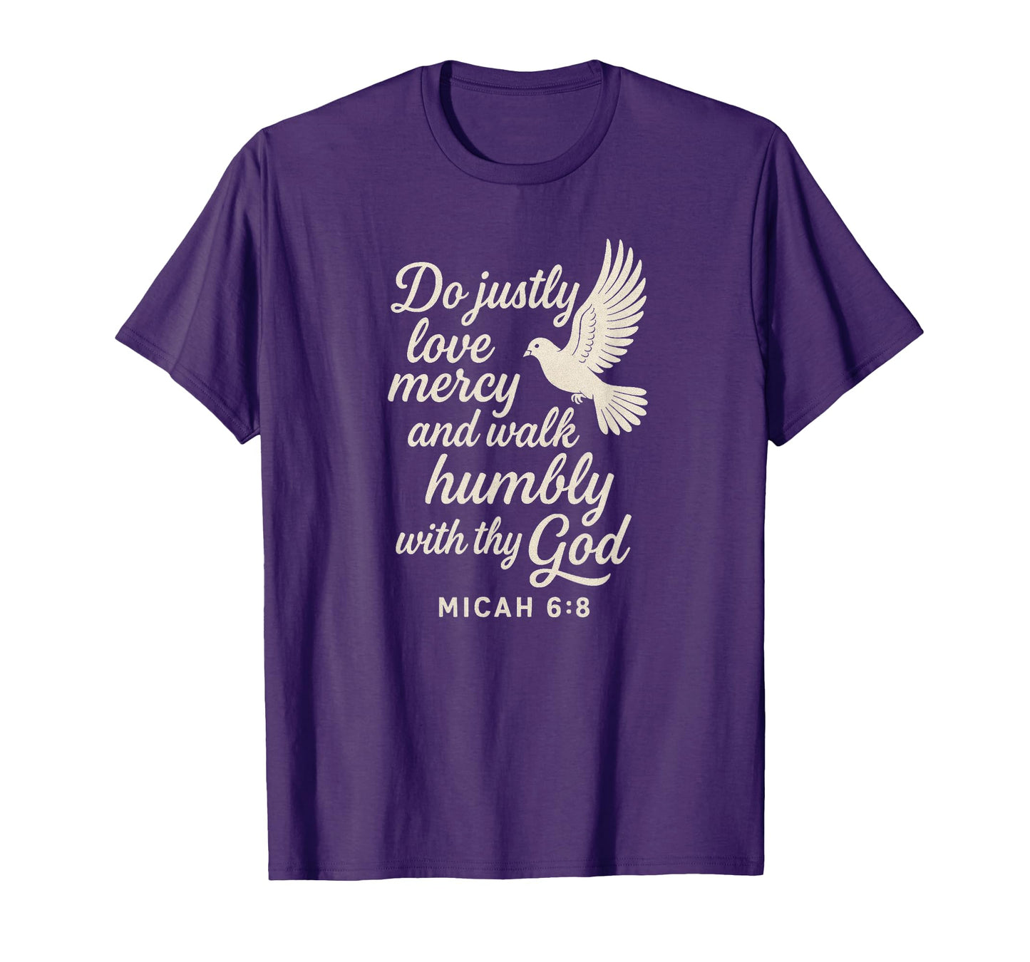 Micah 6:8 Christian Themed Bible Verse Design T-Shirt