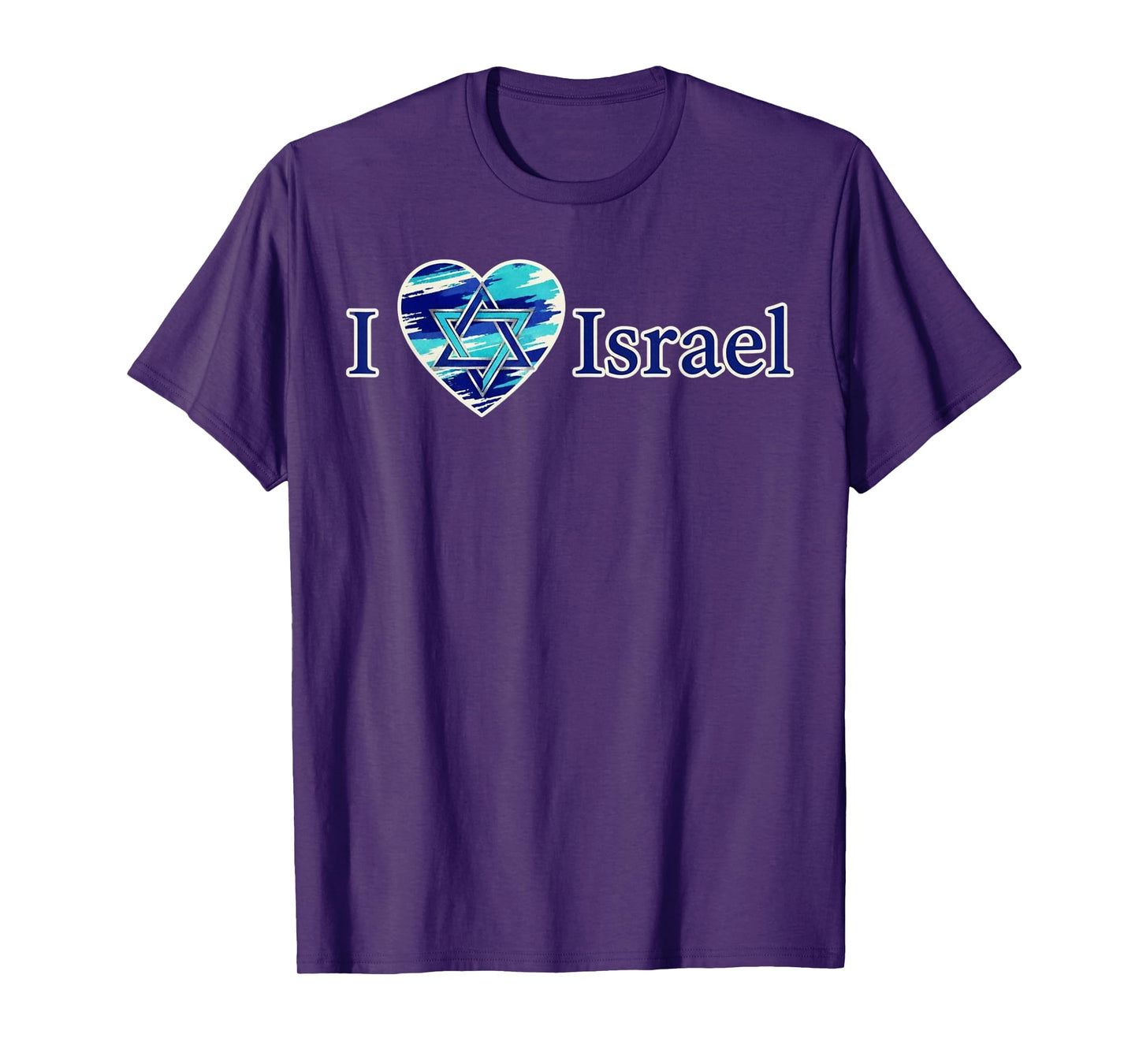 I Love Israel Star of David Heart T-Shirt