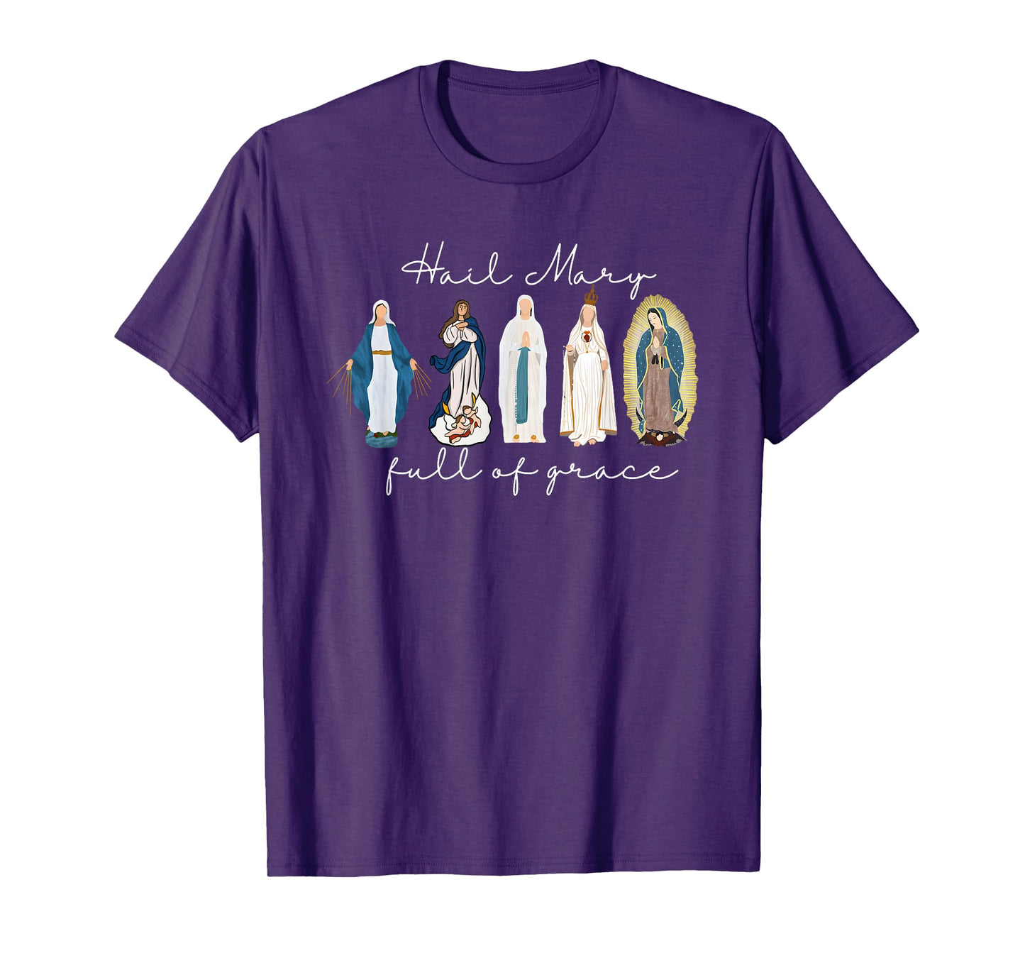 Hail Mary Full of Grace, Blessed Virgin Mary, Bible Verse T-Shirt