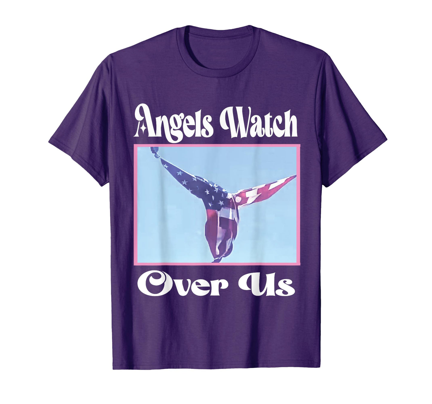 Angels watch over us trump angel flag 2024 07/13/2024 T-Shirt