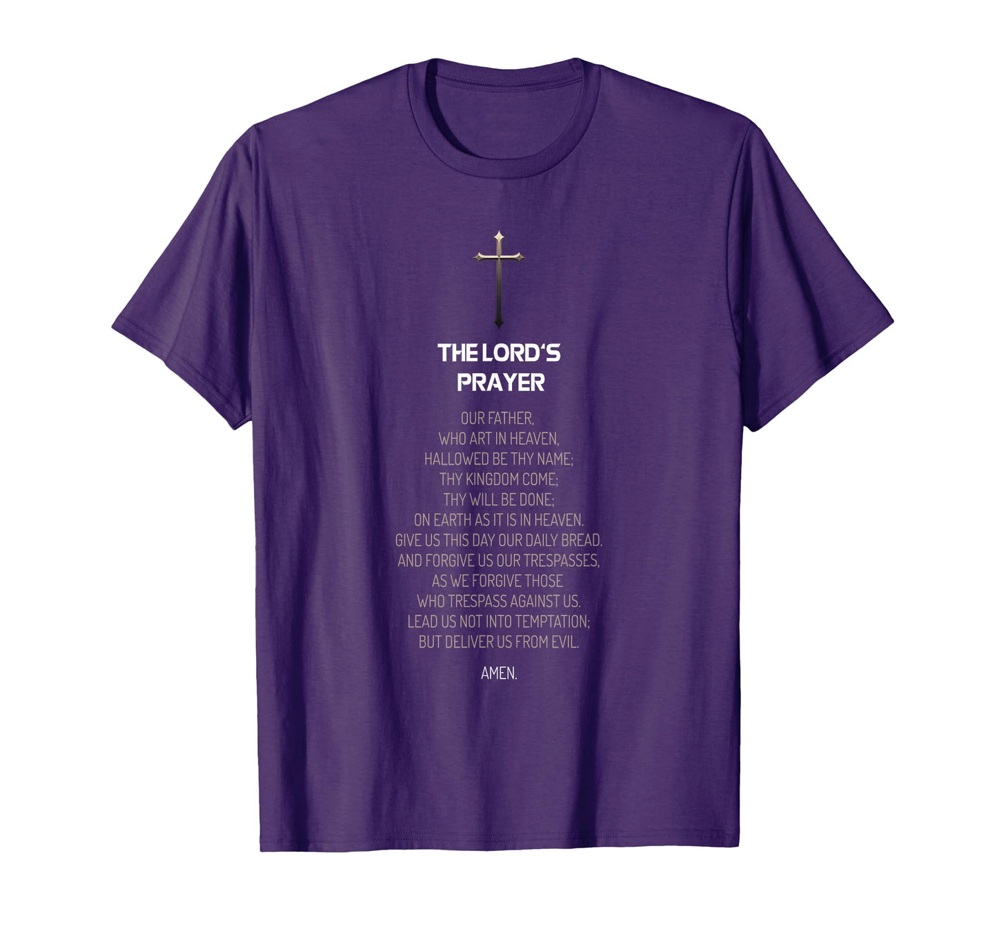 Lord's Prayer Christian Cross Jesus Christ T-Shirt