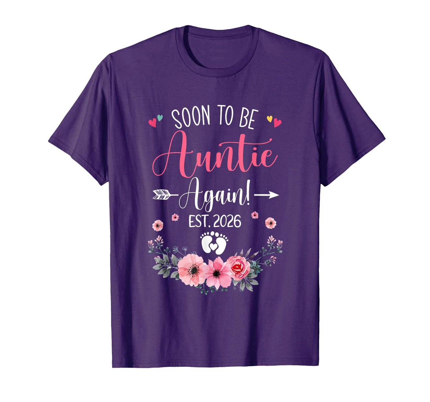 Soon To Be Auntie Again Est 2026 Mothers Day T-Shirt