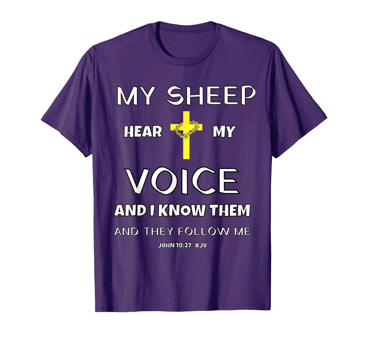 Christian T Shirt Bible Scripture Verse John 10:27 Jesus T-Shirt