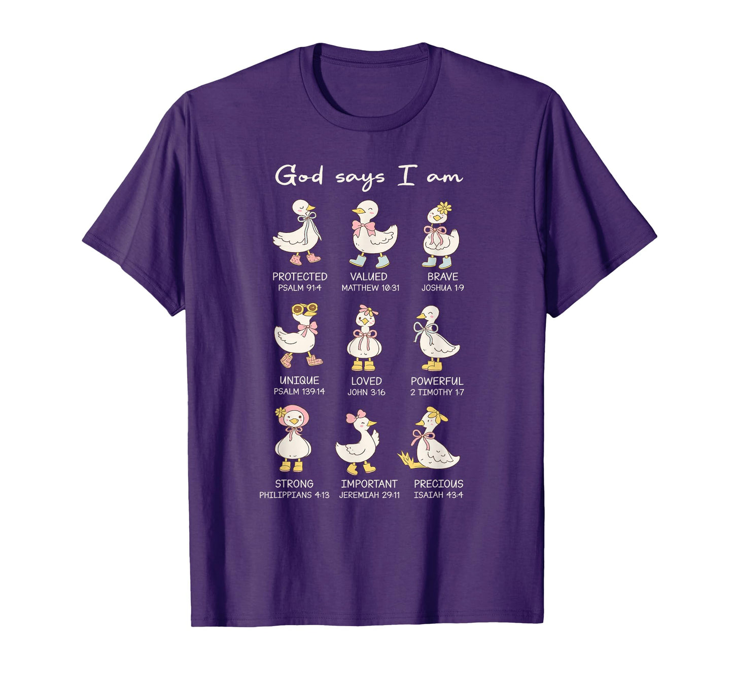 God Say I Am Funny Christian Goose Women Bible Verse Jesus T-Shirt