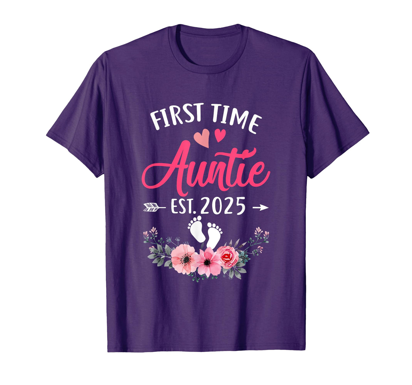 First Time Auntie Promoted To Auntie Est 2025 Mothers Day T-Shirt