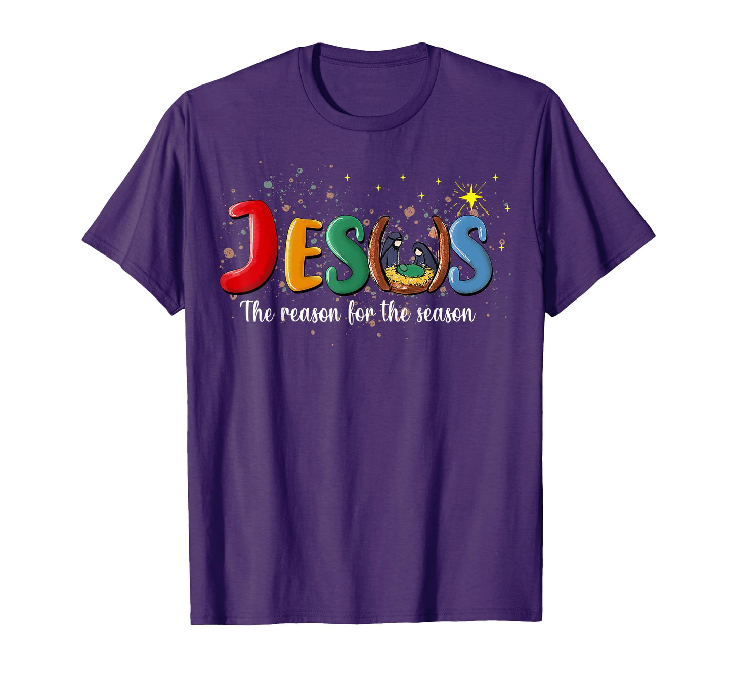 Christian Jesus The Reason Christmas Holiday Season Xmas Tee T-Shirt