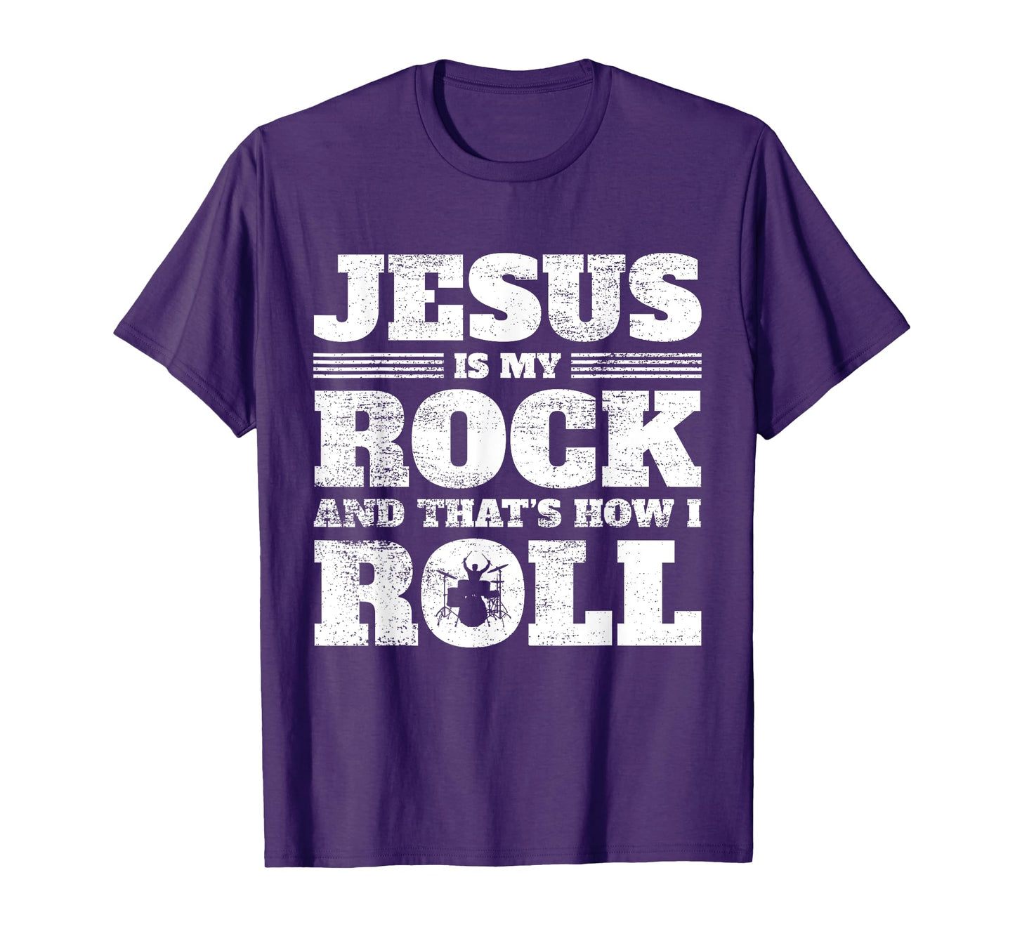 Christian Drumming - Jesus Rock & Roll - Christian Drummer T-Shirt