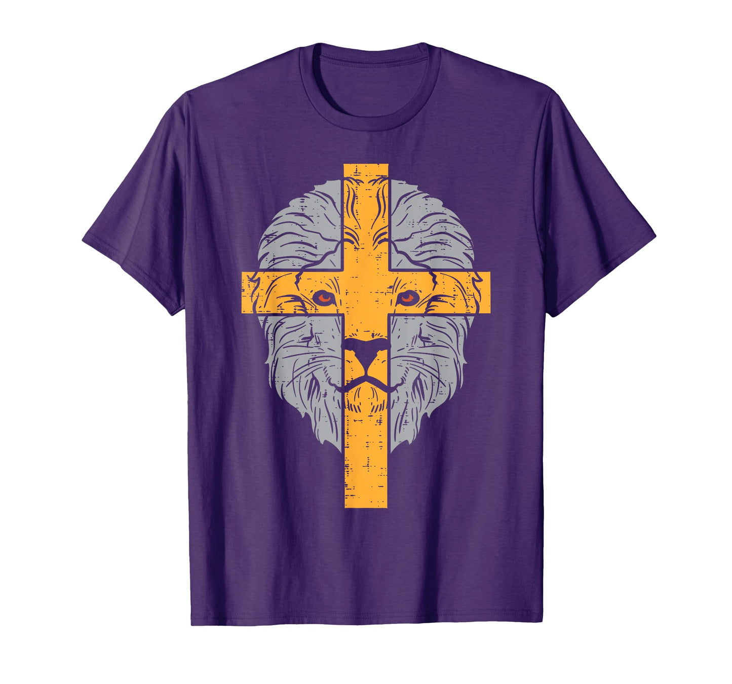 Lion Cross God Jesus Religious Christian Men Women Kids T-Shirt