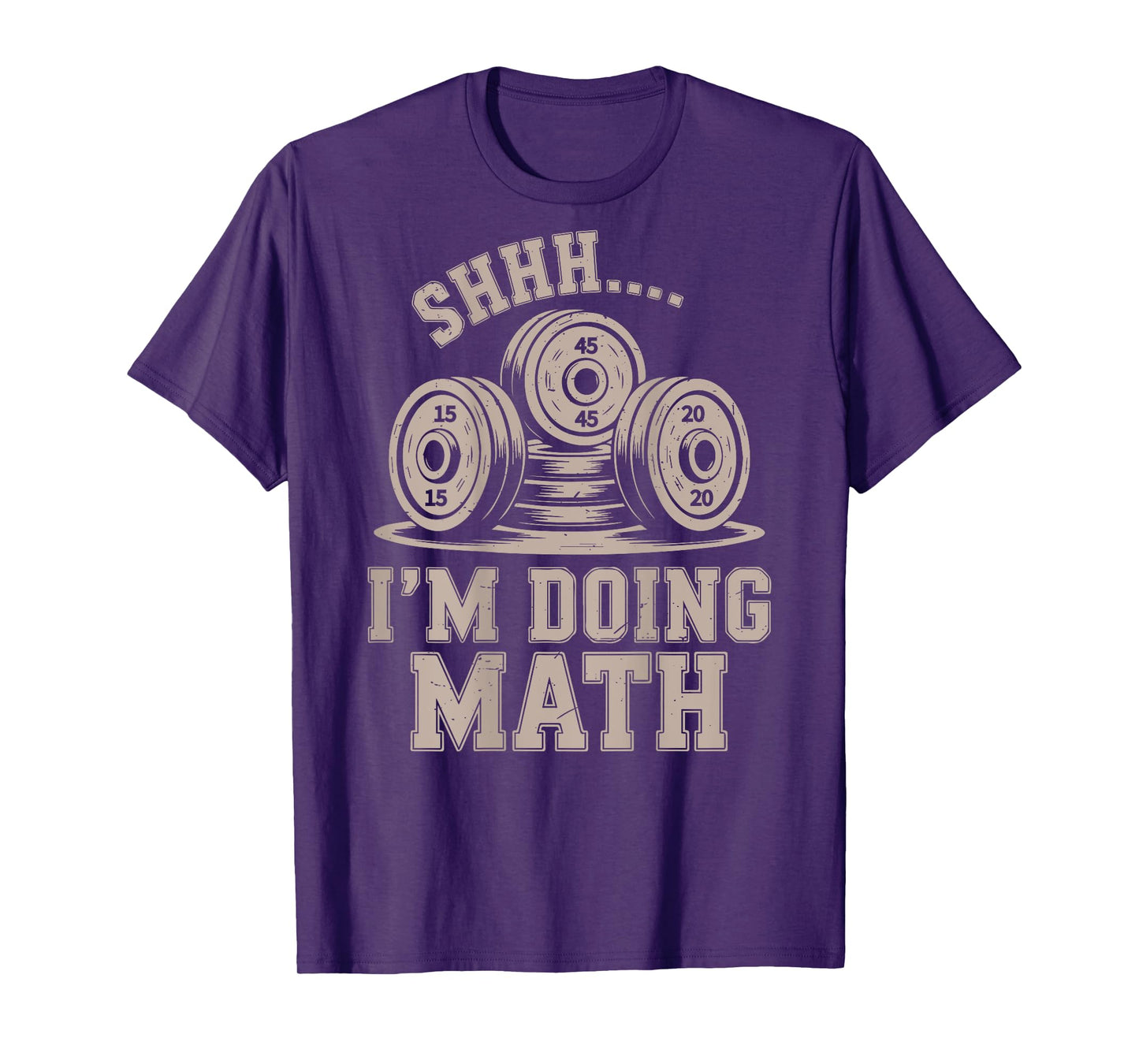 Shhh I'm Doing Math Funny Christian Gym Workout Jesus Women T-Shirt