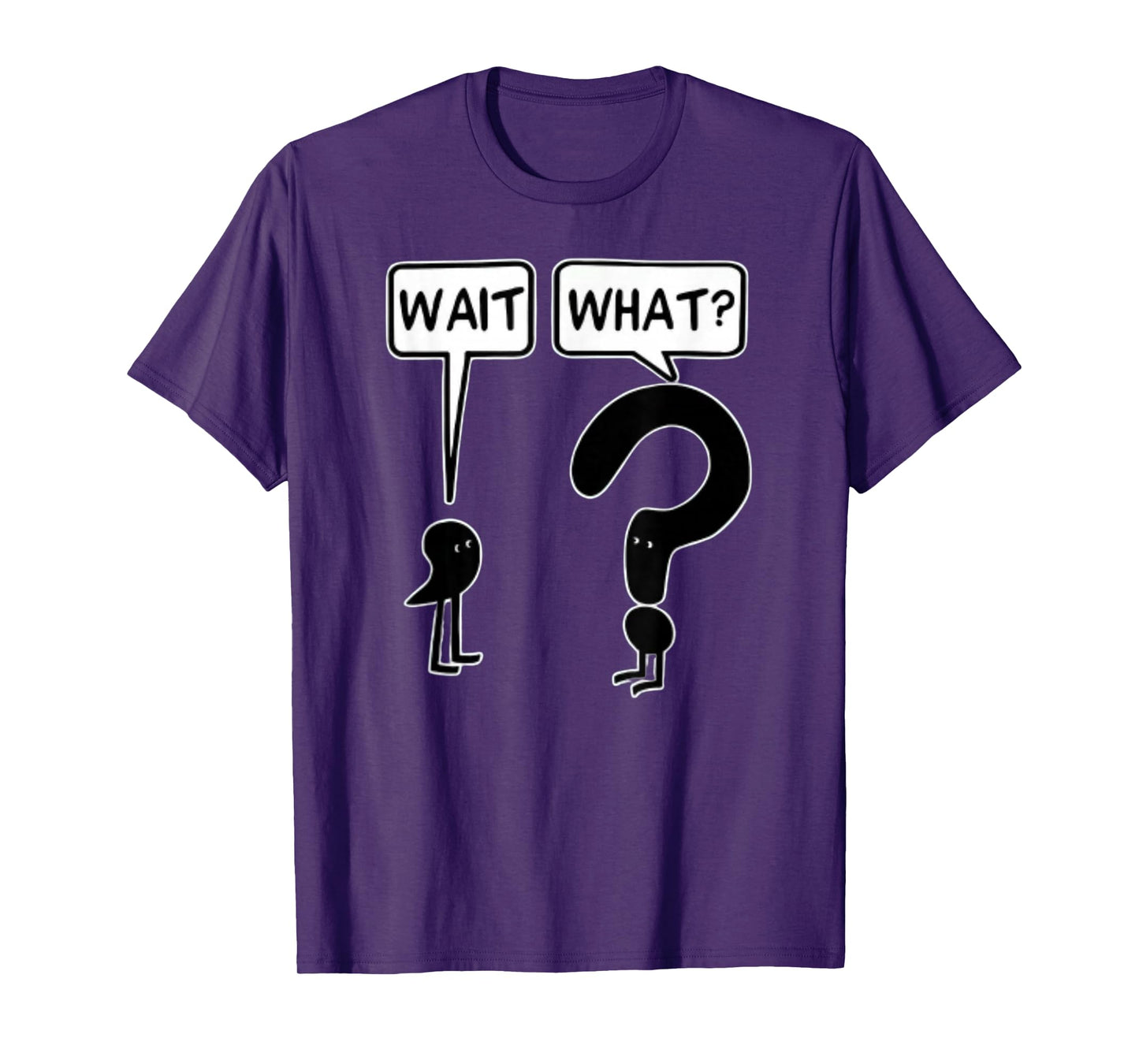 comma wait question mark what - Cartoon Funny Confused Meme T-Shirt
