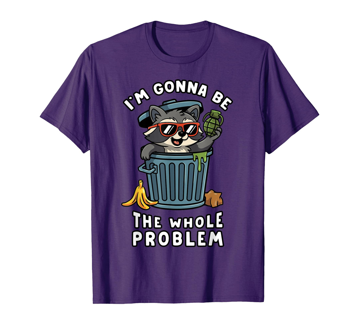 Funny Raccoon Im Gonna be the Whole Problem Trash Panda Meme T-Shirt
