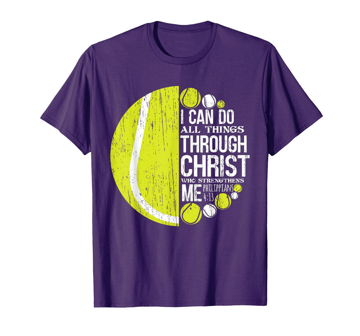 Christian Tennis Philippians 4:13 Gift For Men Women Kids T-Shirt