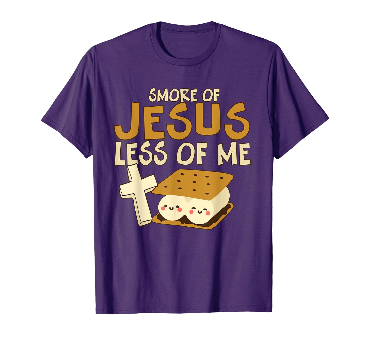Religious Camper Smore of Jesus Less of Me Holy Cross T-Shirt