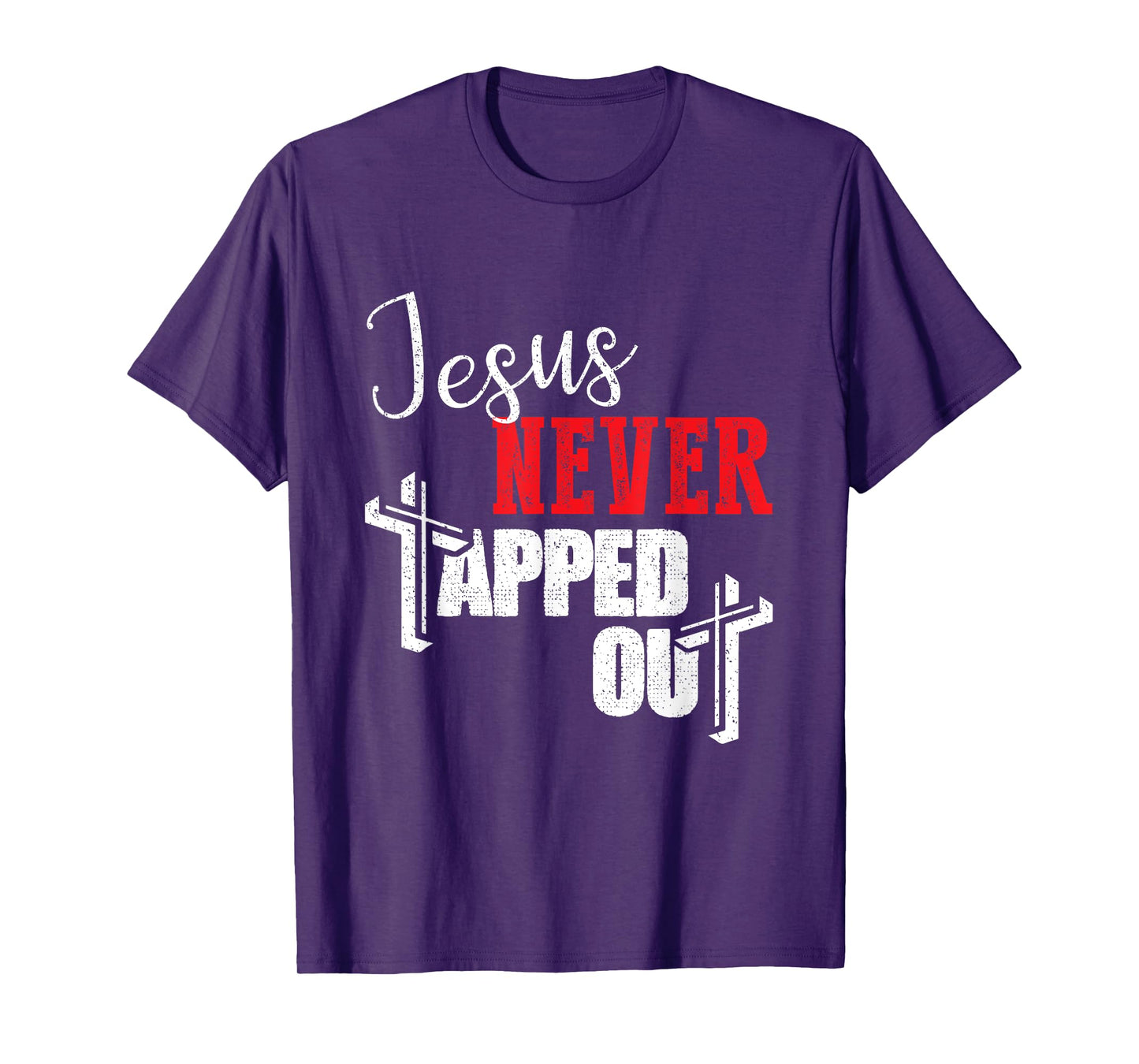 Jesus Never Tapped Out Christian Faith Wrestling T-Shirt