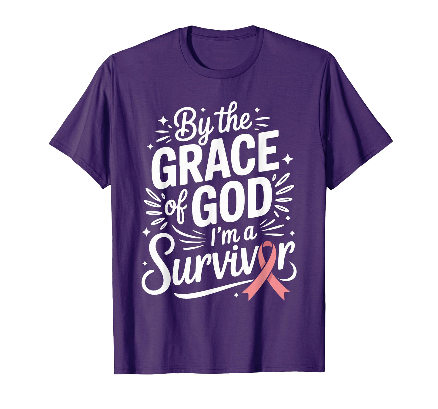 by The Grace of God I'm A Survivor Faith T-Shirt