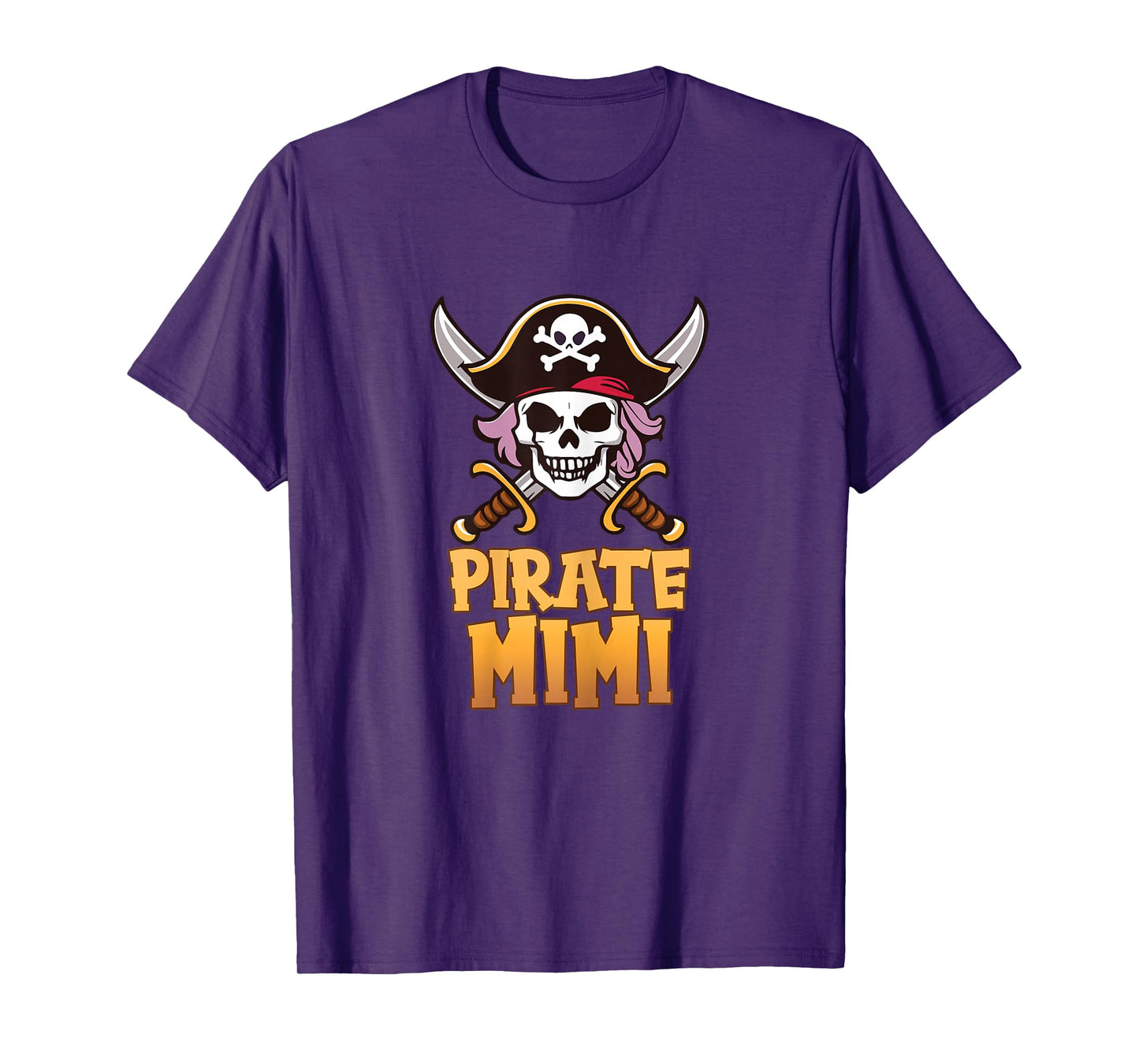 Pirate Mimi Funny Captain Matching Grandma Halloween Costume T-Shirt