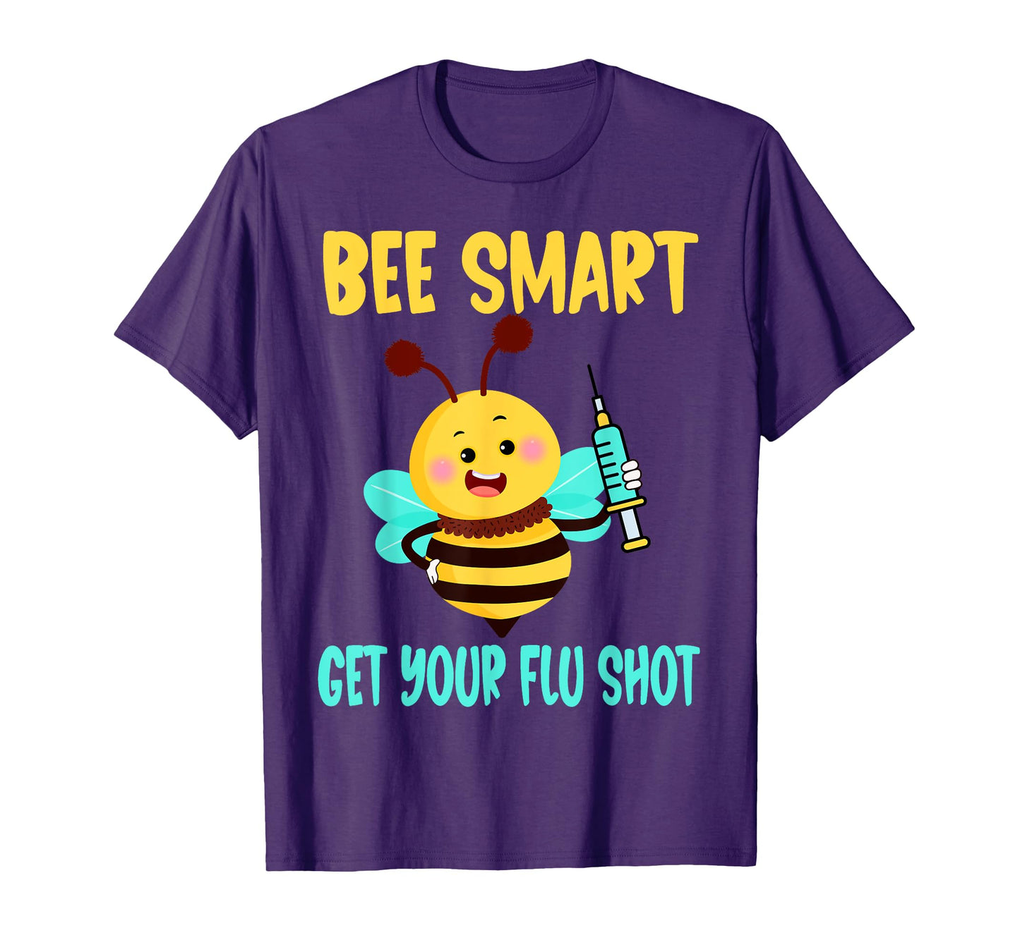 flu shot nurse medical funny nursing flu cold season bee T-Shirt