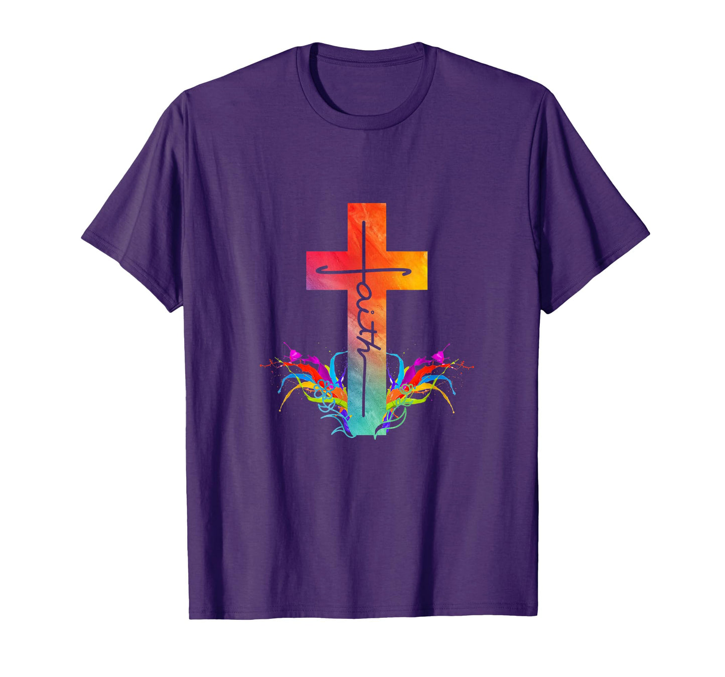 Vintage Distressed Art Cross Christian Faith Gifts T-Shirt