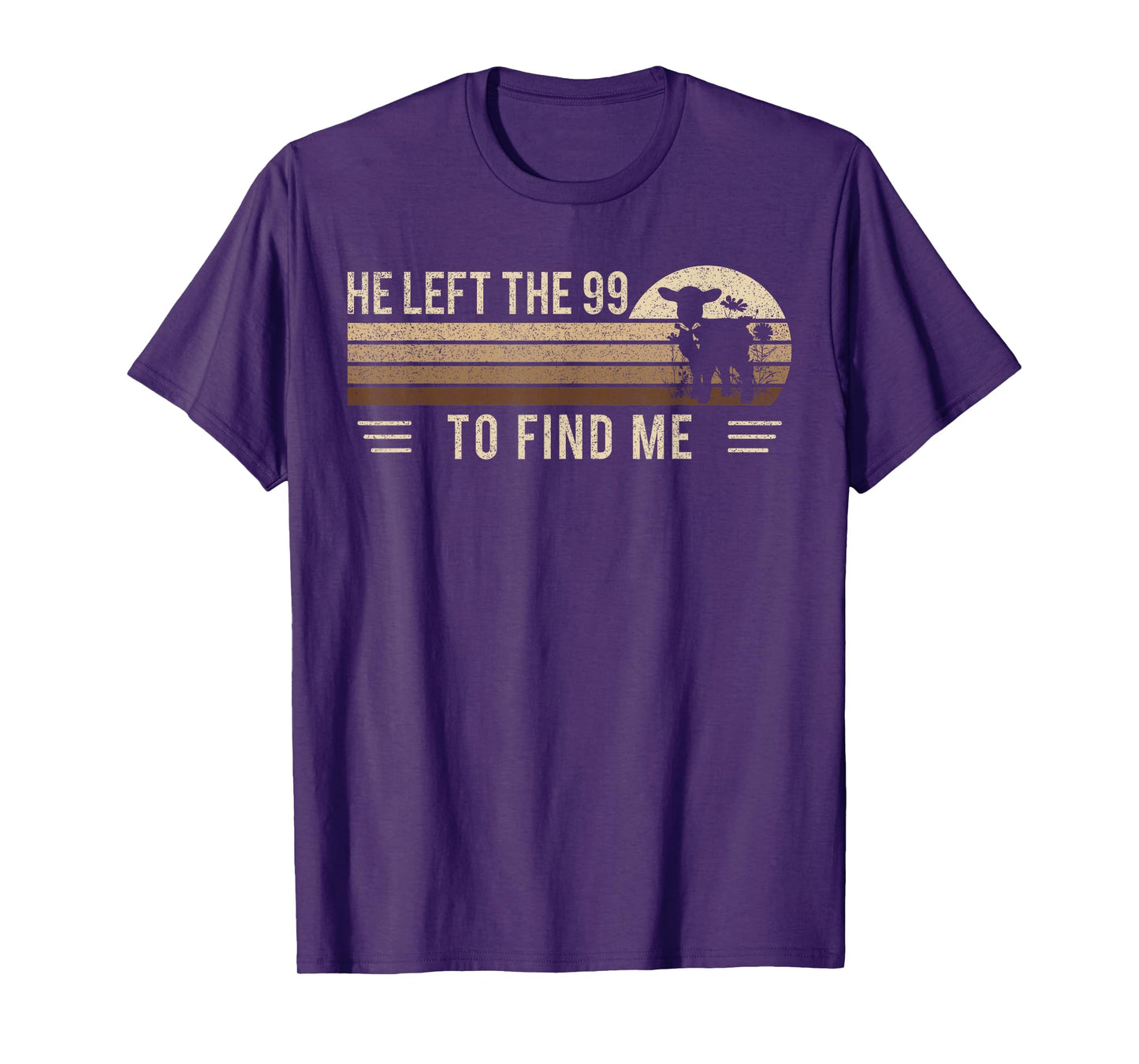 Vintage Gifts for Christians Adult He Left The 99 To Find Me T-Shirt