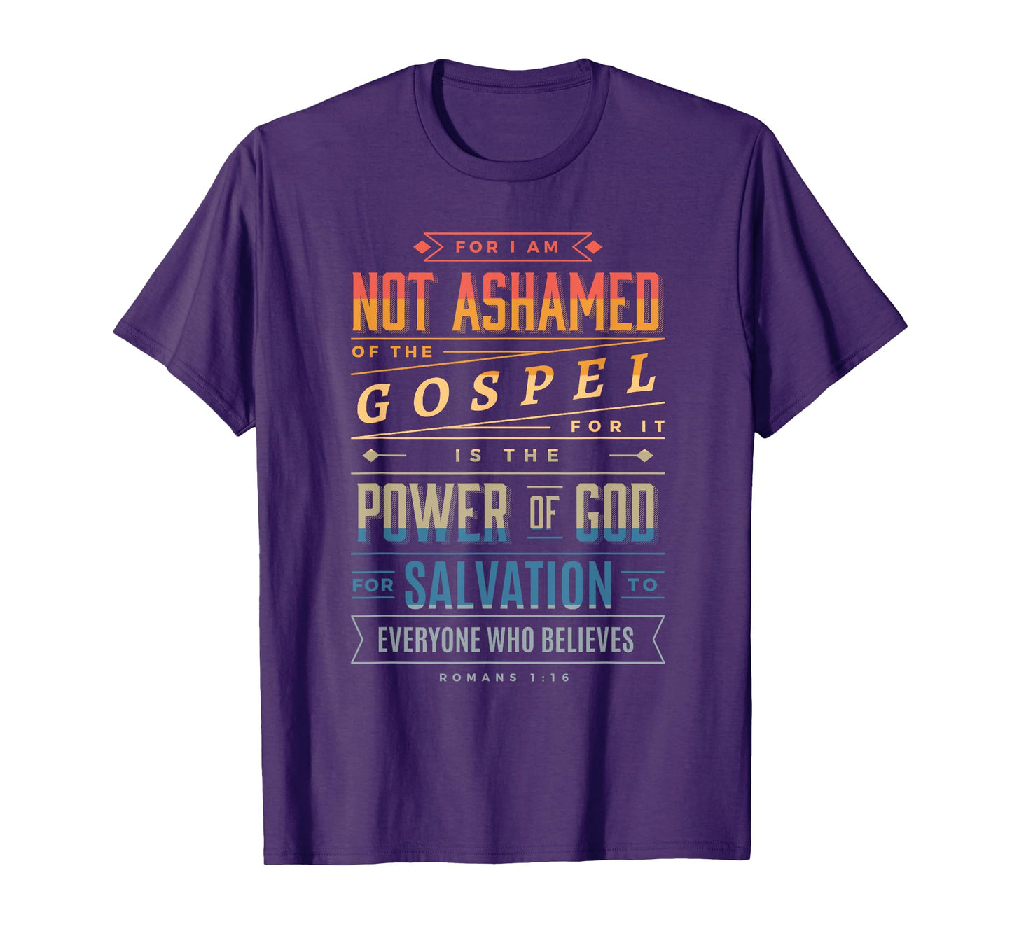I am Not Ashamed of the Gospel - Christian Bible Verse 4 T-Shirt