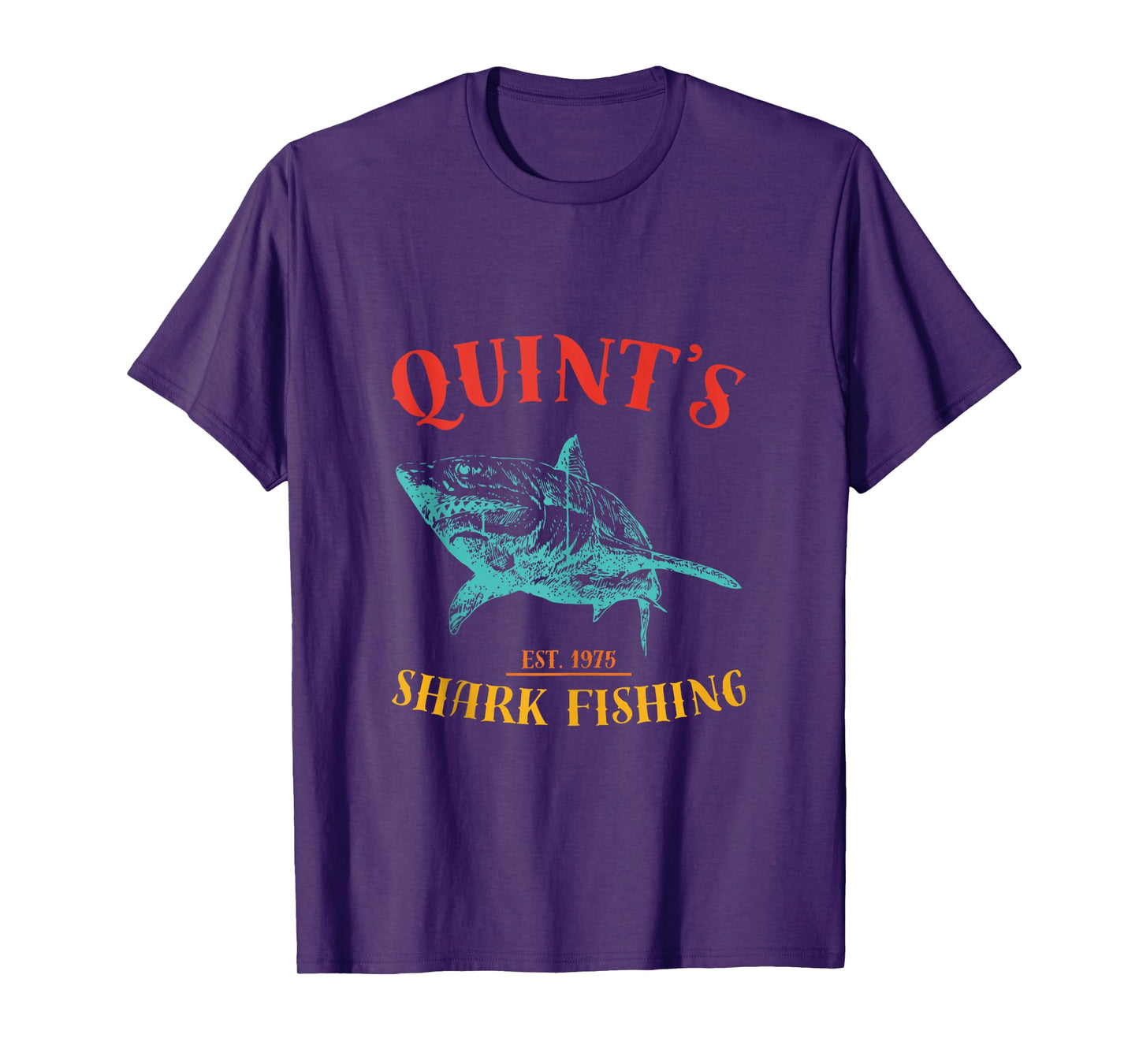 Quint’s Shark est. 1975 Fishing Funny Retro Fishing Tank Top