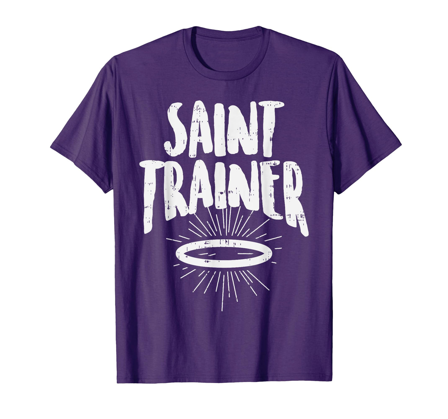 Saint Trainer Halo Workout Funny God Jesus Christian Gift T-Shirt