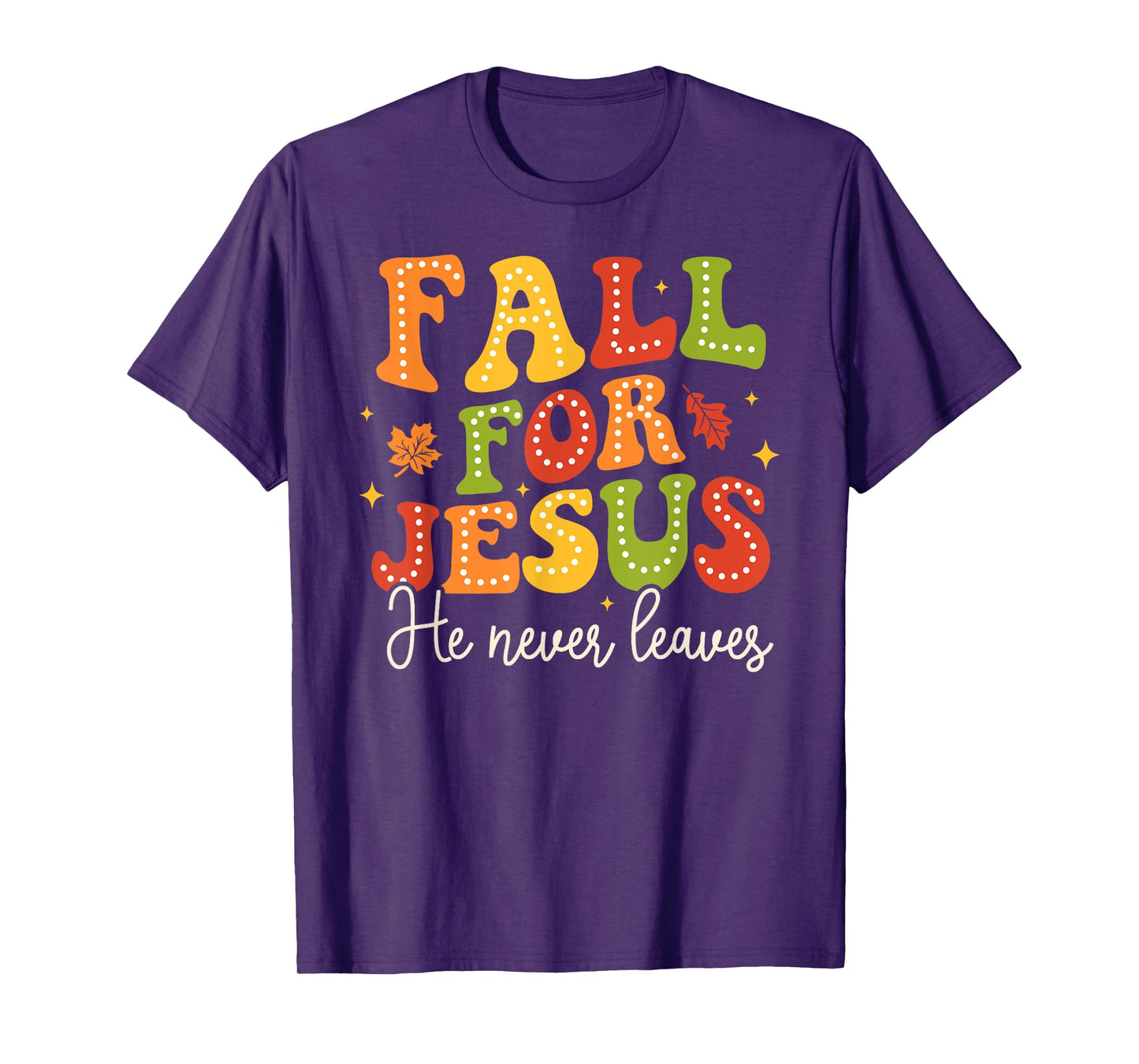 Groovy Christian Sayings Halloween Fall For Jesus Religious T-Shirt