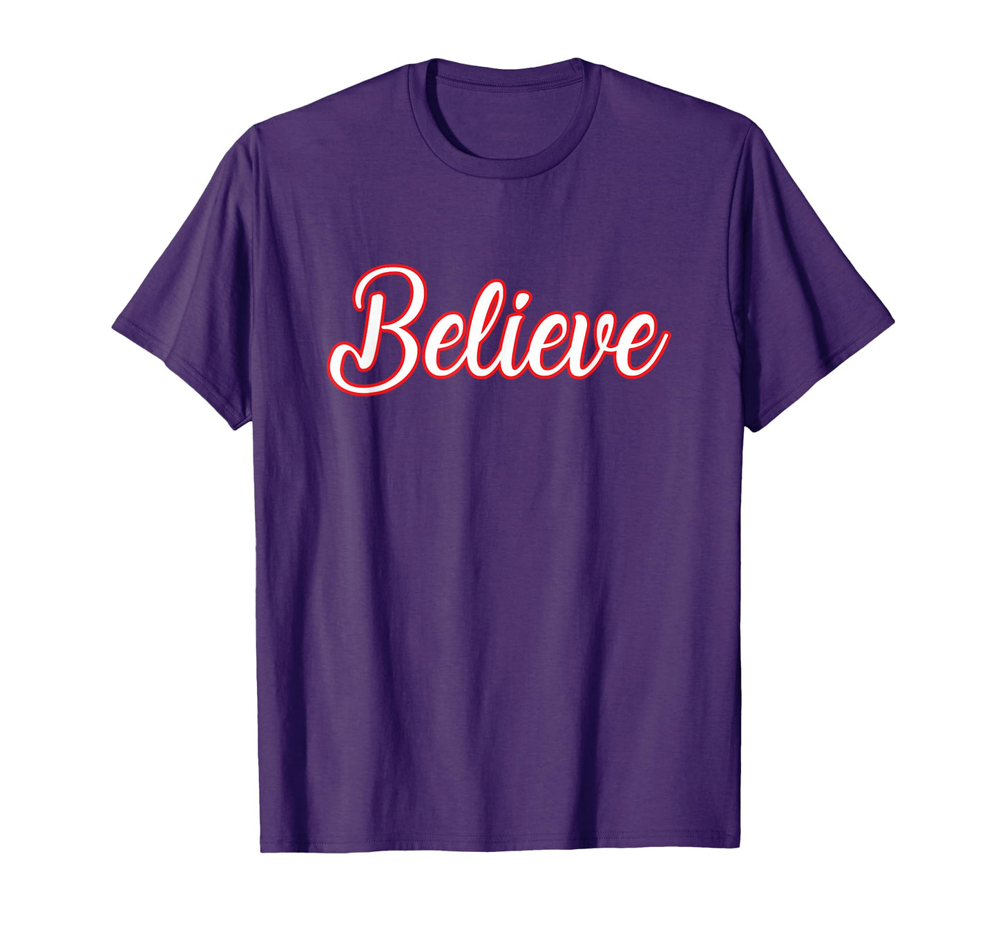 Believe Christmas Inspirational Faith Religion Mental Health T-Shirt