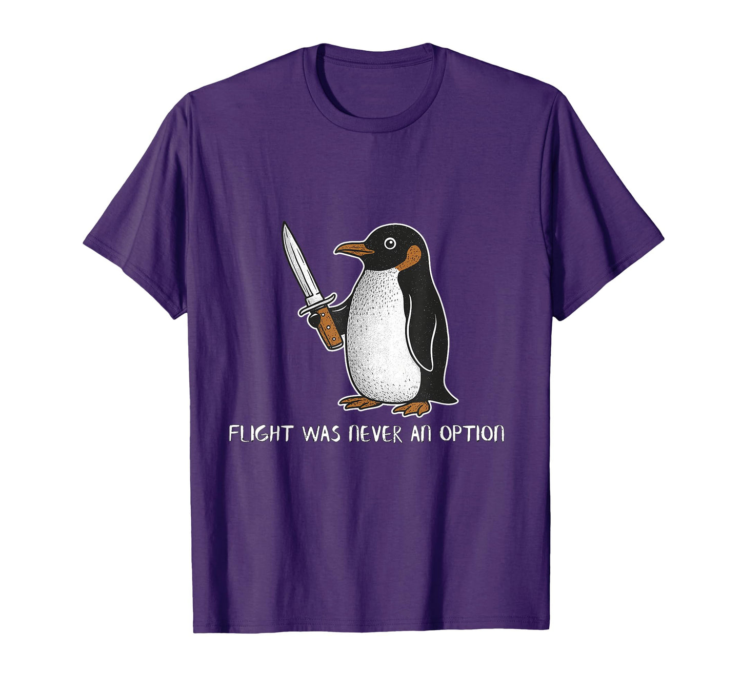 Funny Penguin Meme Dad Joke Sarcastic Flight Fight Cute Bird T-Shirt